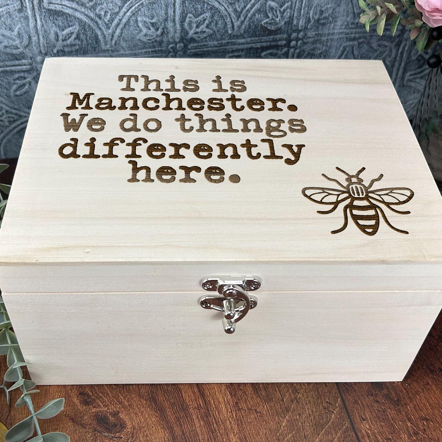 This Is Manchester - Personalised Luxury Wooden Memory Box