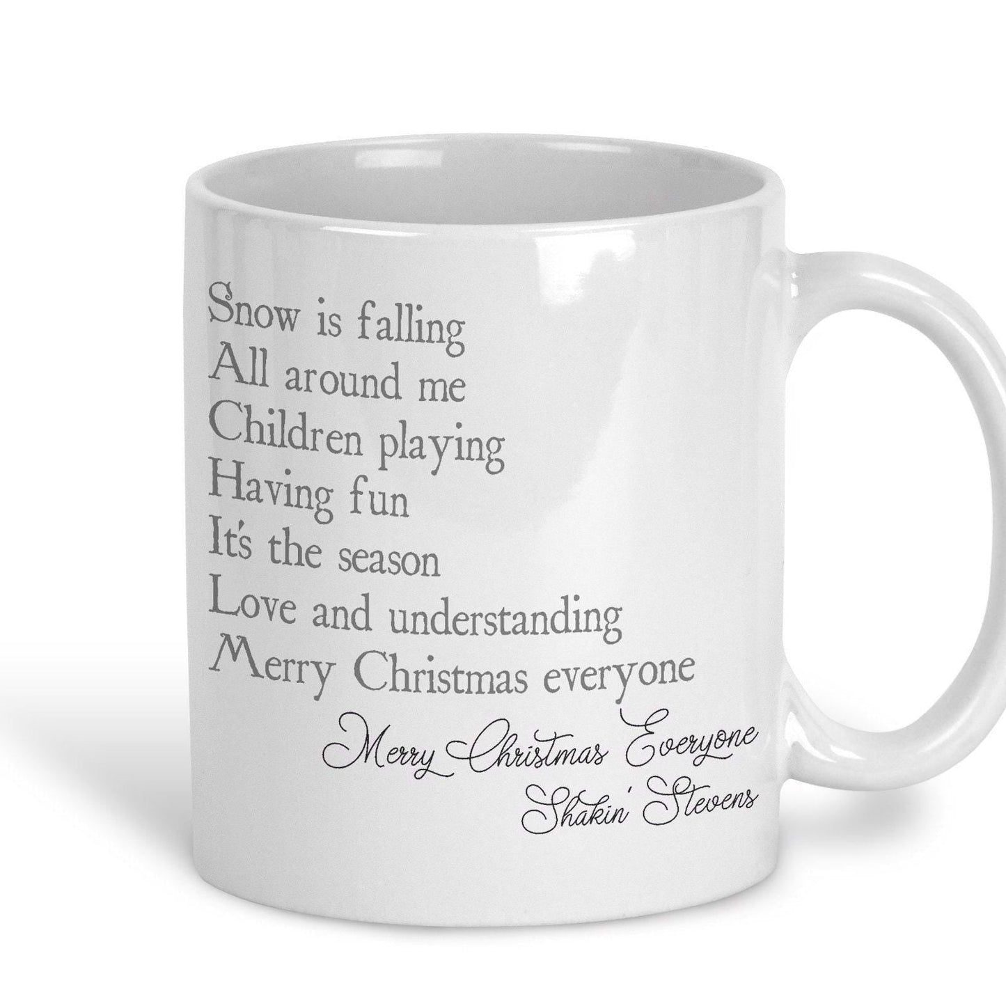 Merry Christmas Everyone Shakin' Stevens Christmas Song Lyrics Personalised Ceramic Mug