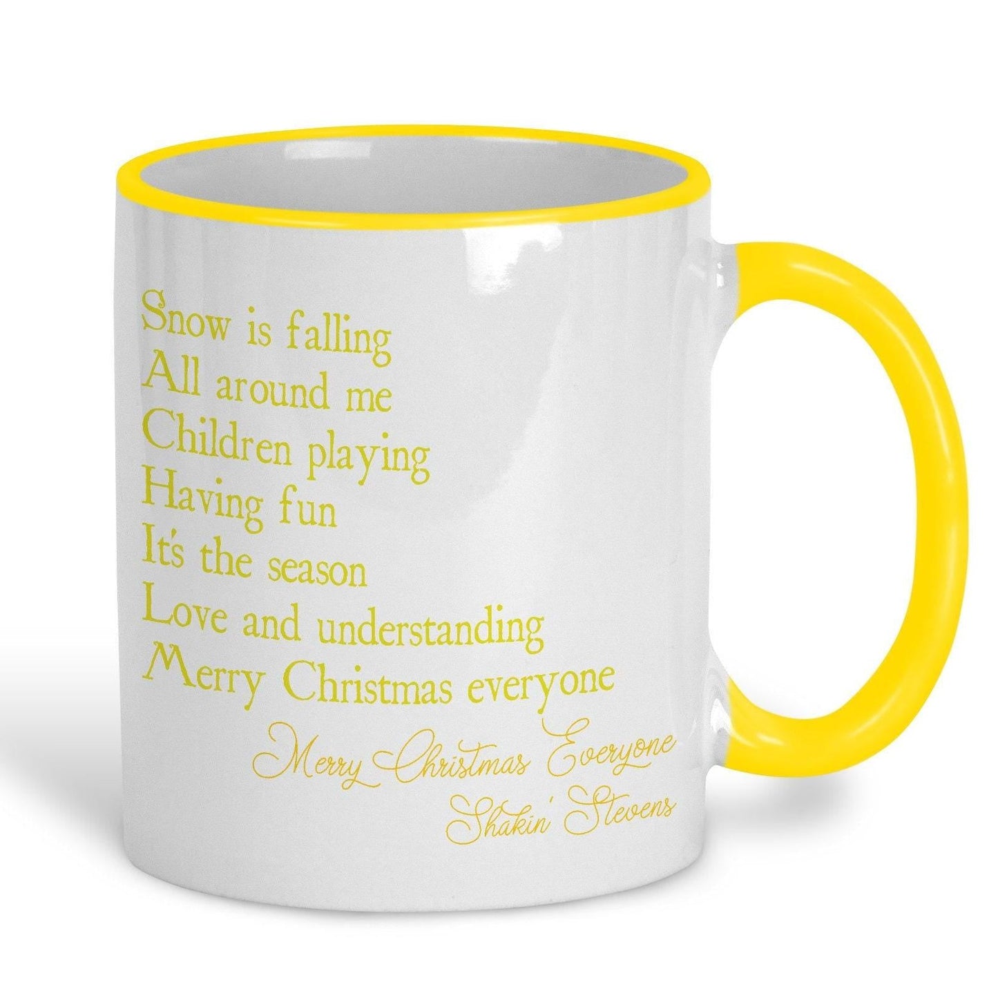Merry Christmas Everyone Shakin' Stevens Christmas Song Lyrics Personalised Ceramic Mug