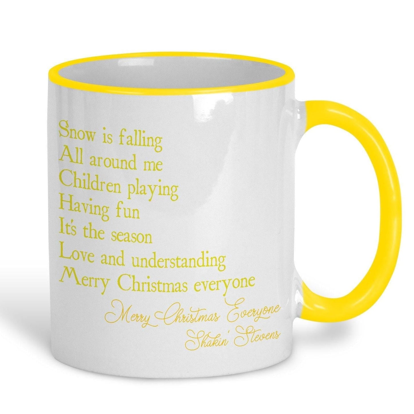 Merry Christmas Everyone Shakin' Stevens Christmas Song Lyrics Personalised Ceramic Mug