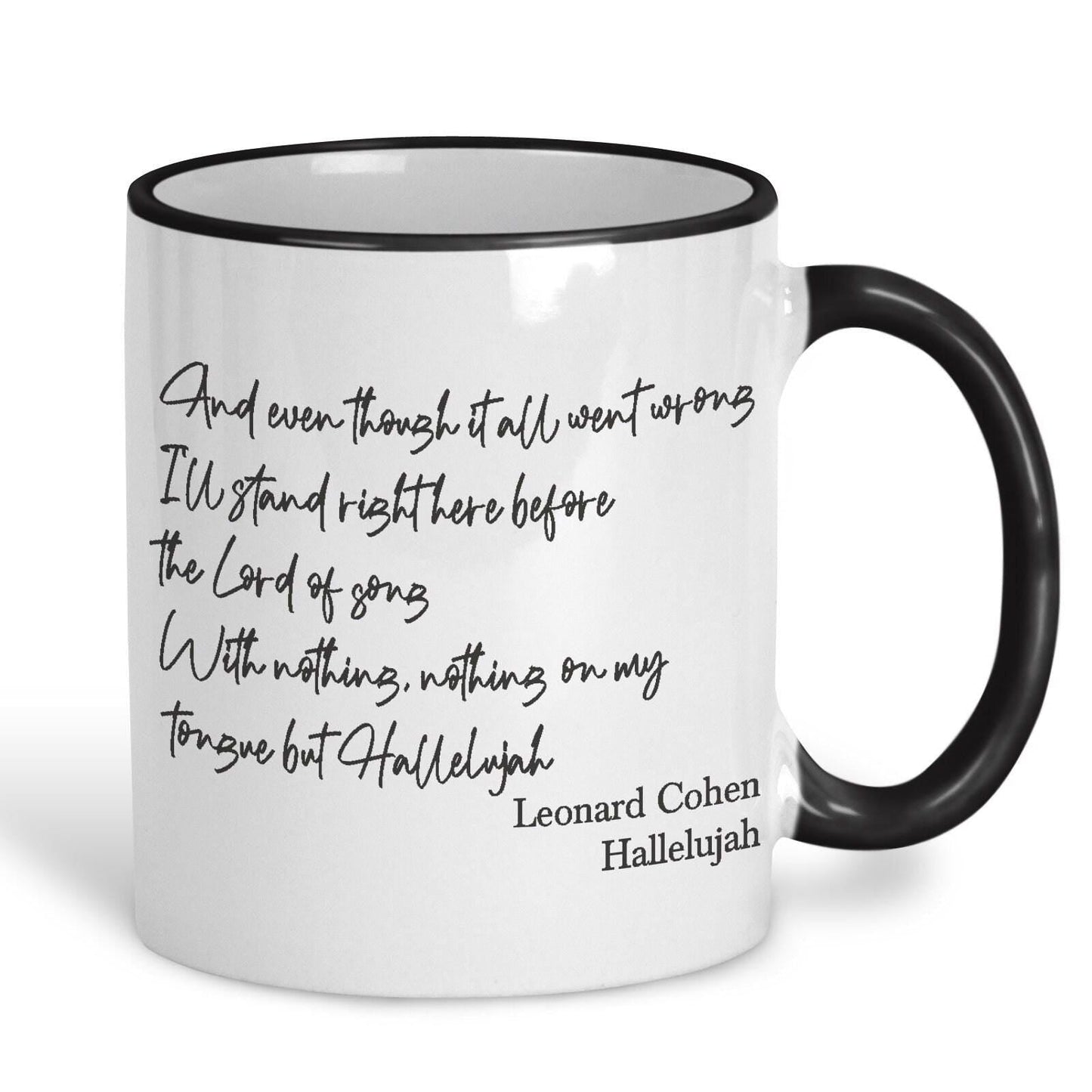 Leonard Cohen Hallelujah Mug