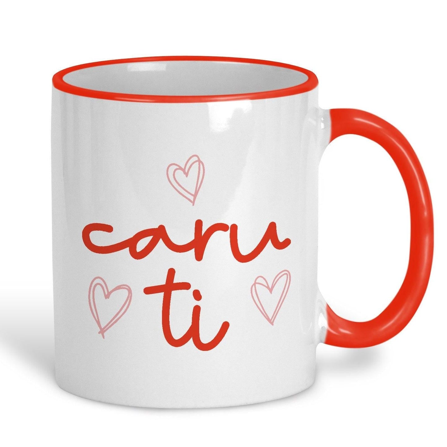 Caru Ti Love You - Welsh Language Dialect - Personalised Ceramic Mug