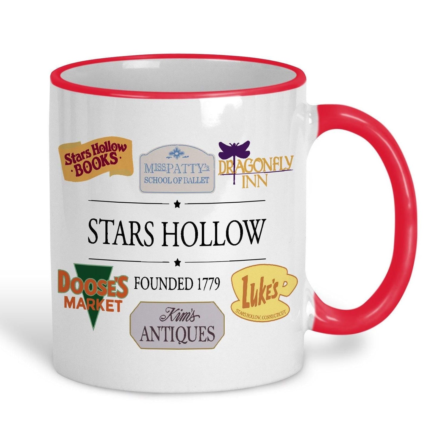 Stars Hollow Business Signs Gilmore Girls TV Show Ceramic Mug