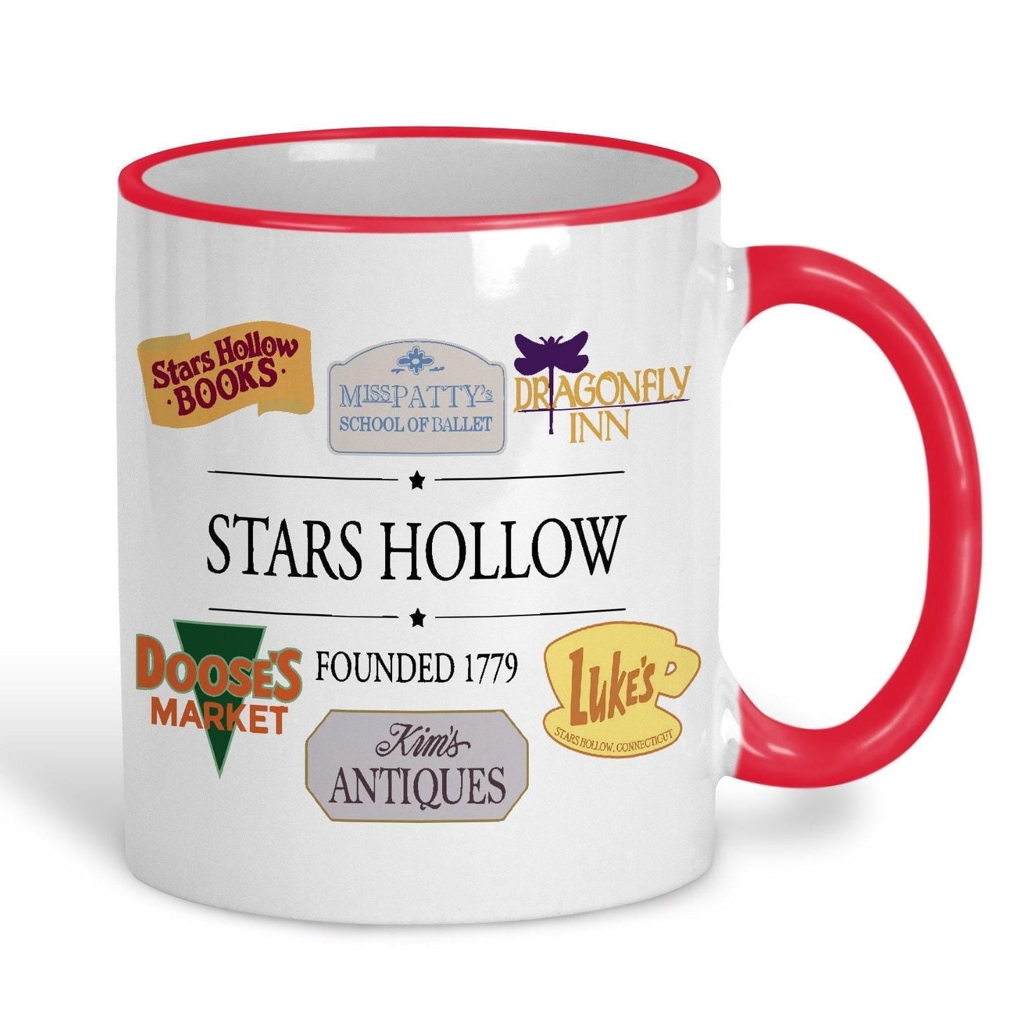 Stars Hollow Business Signs Gilmore Girls TV Show Ceramic Mug