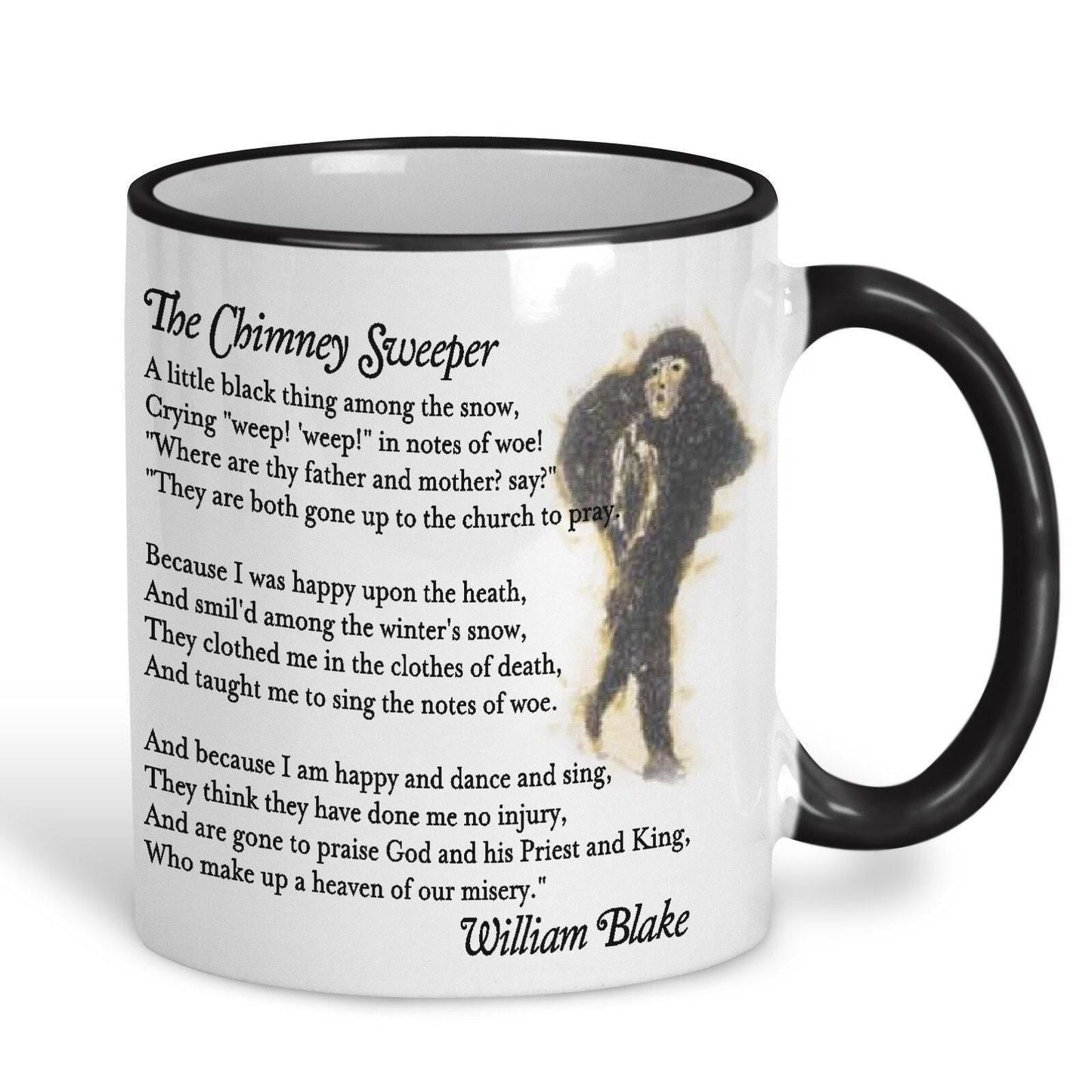 William Blake The Chimney Sweeper Poetry Quote Mug