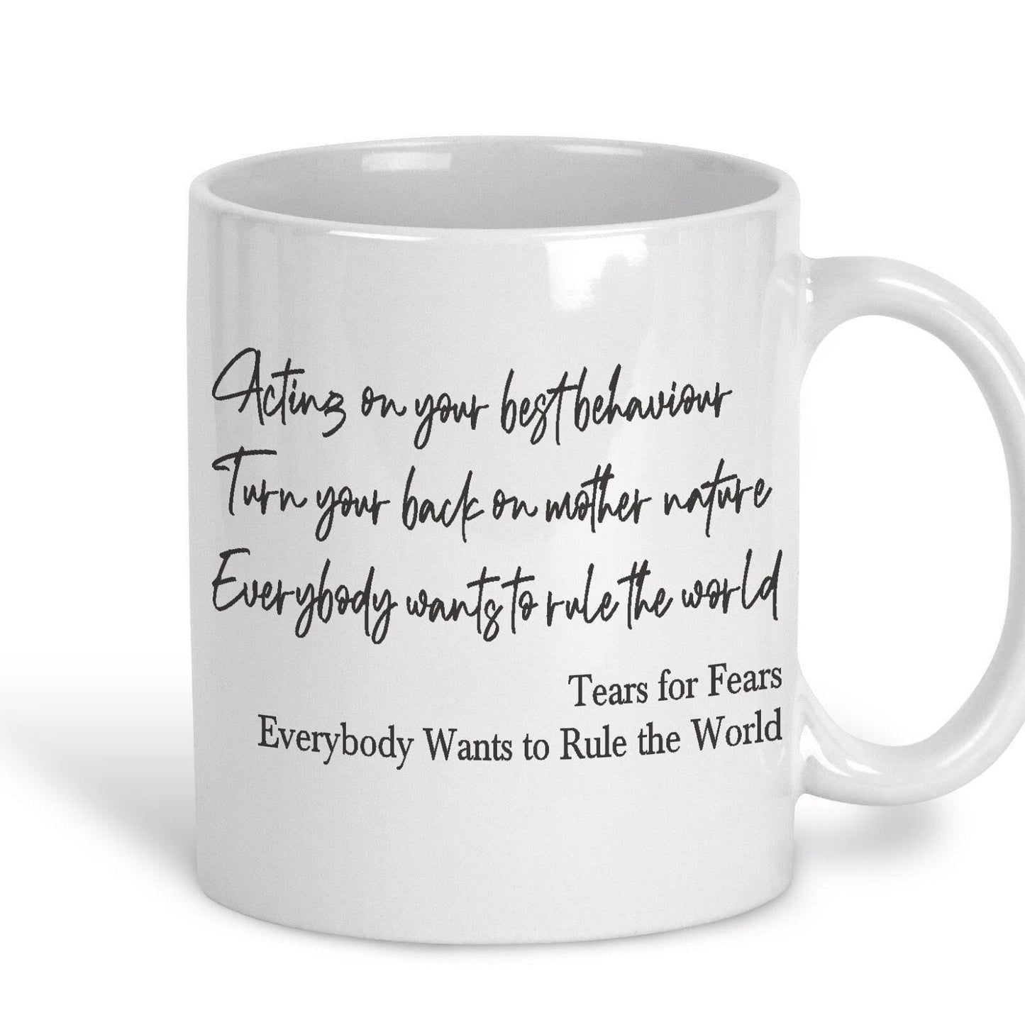 Tears for Fears Everybody Wants To Rule The World Personalised Music Ceramic Mug