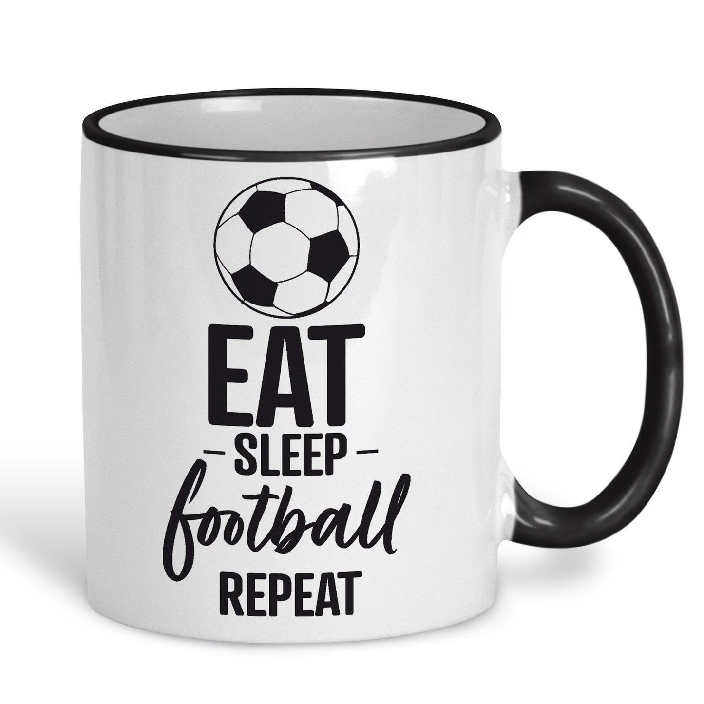 Eat Sleep Football Repeat Personalised Mug