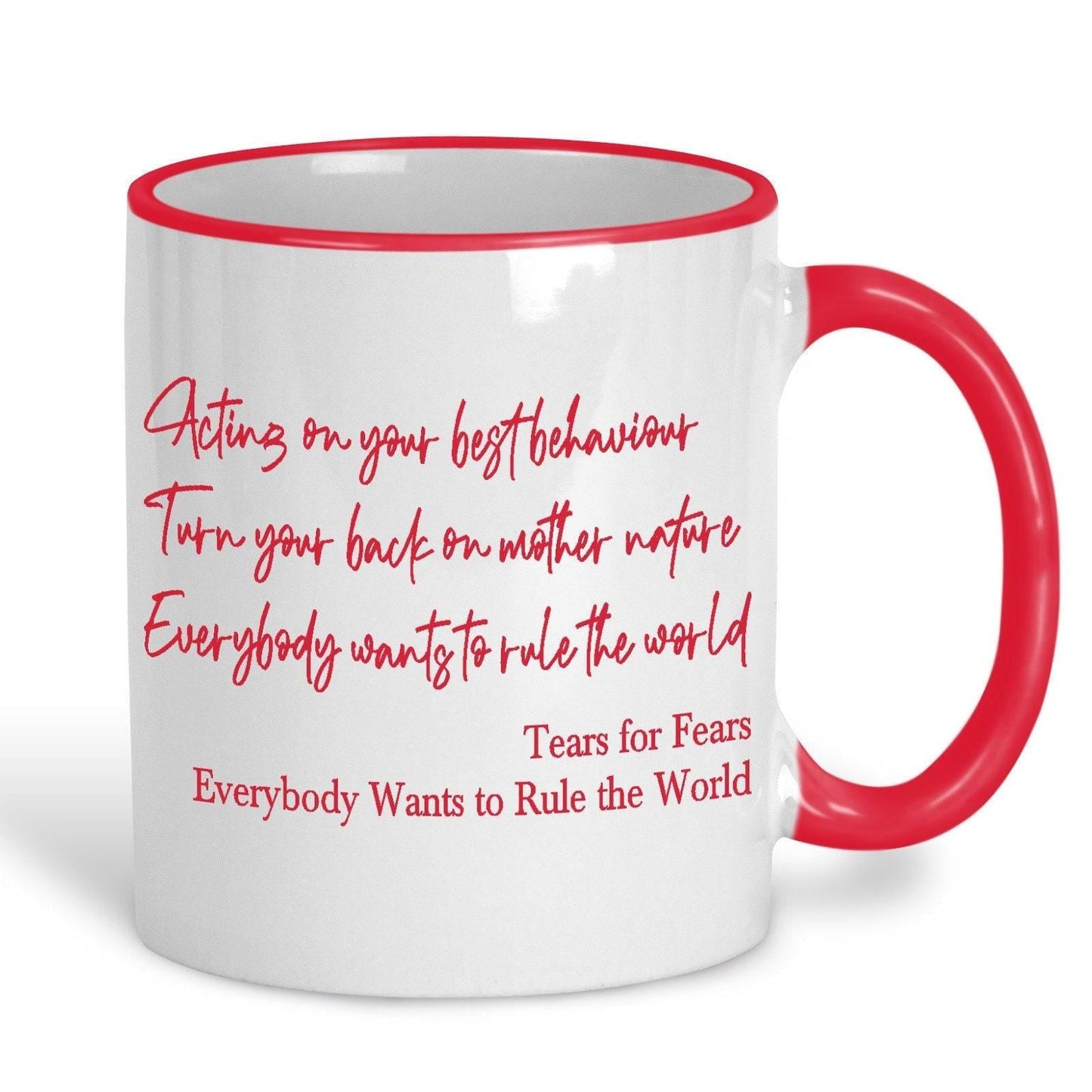 Tears for Fears Everybody Wants To Rule The World Personalised Music Ceramic Mug