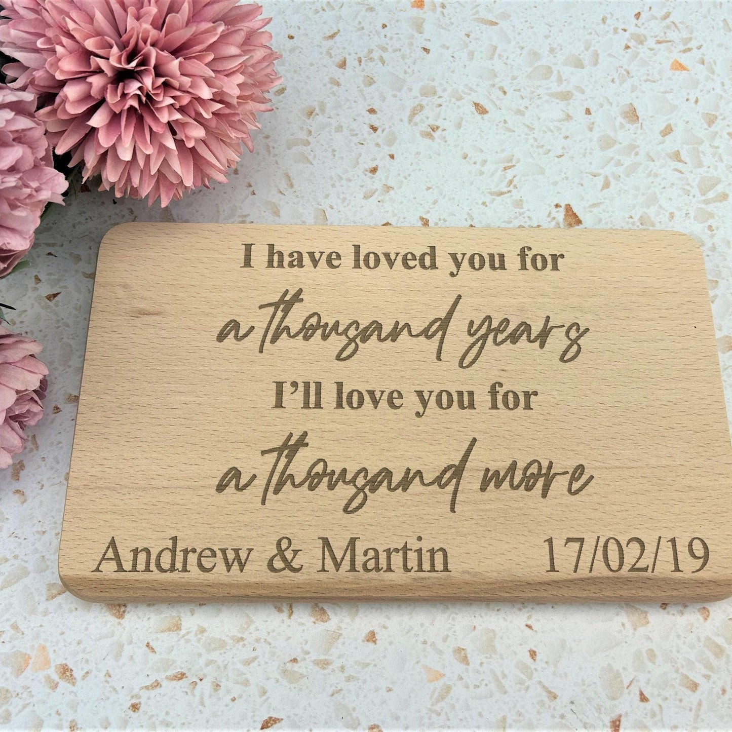 A Thousand Years Christina Perri Song Lyrics Personalised Wall Plaque Wedding Gift - First Dance Lyrics
