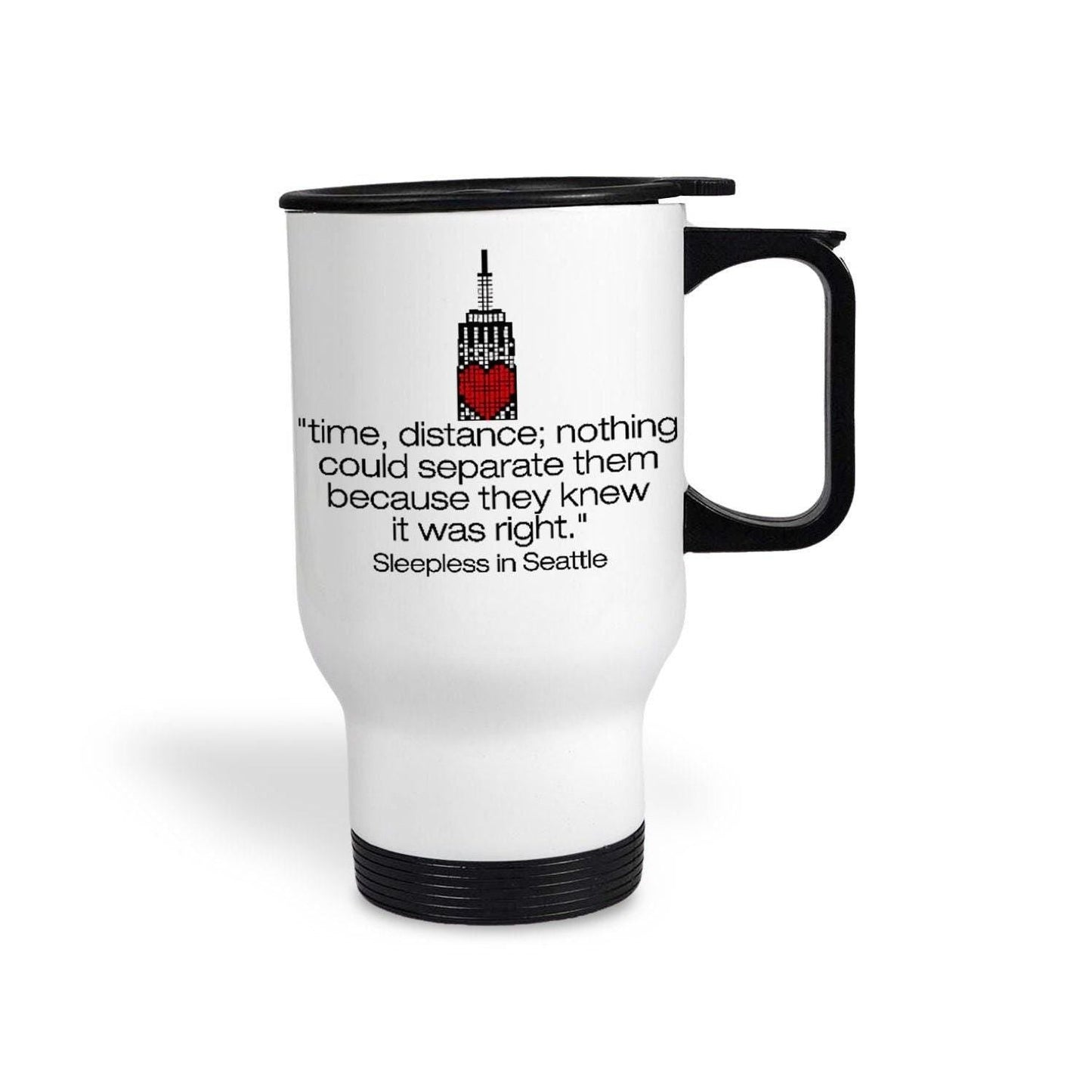 Sleepless In Seattle Long Distance Love Valentine's Day Girlfriend Boyfriend Travel Mug Personalised