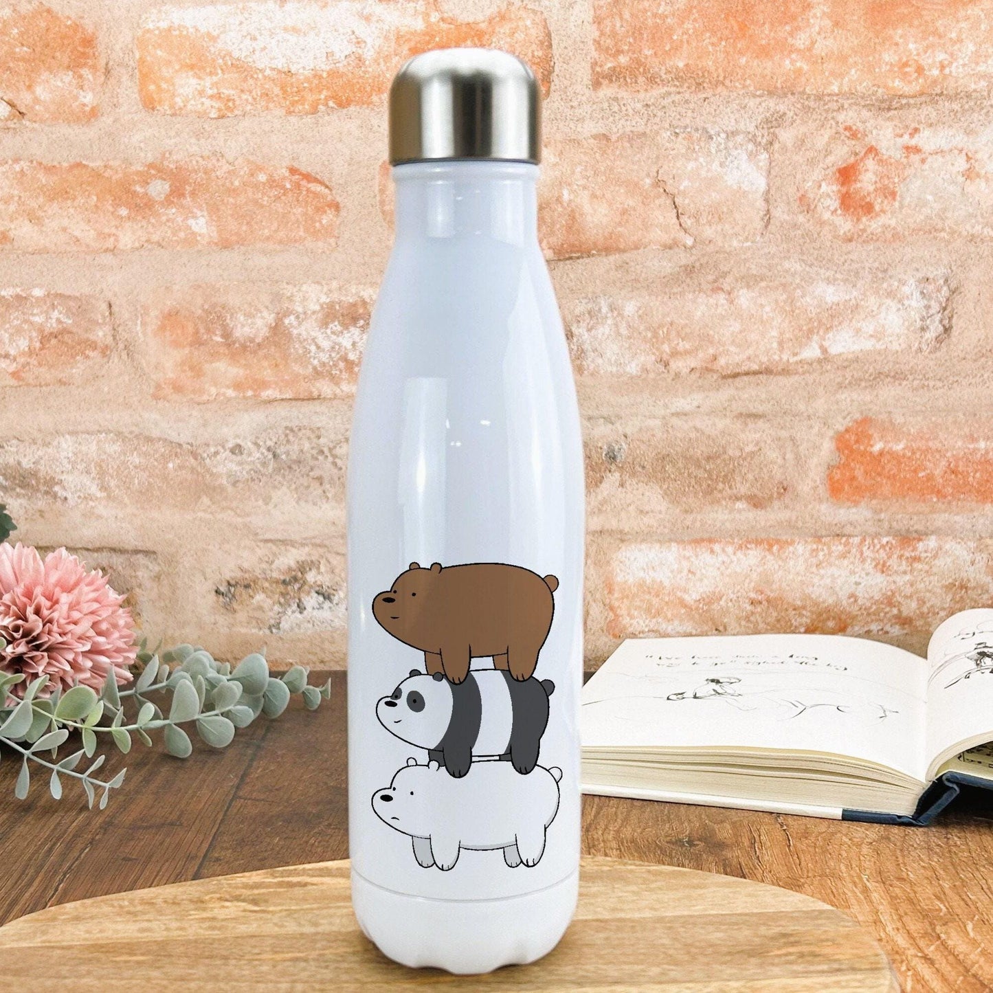 We Bare Bears TV Show Water Bottle Personalised Gift
