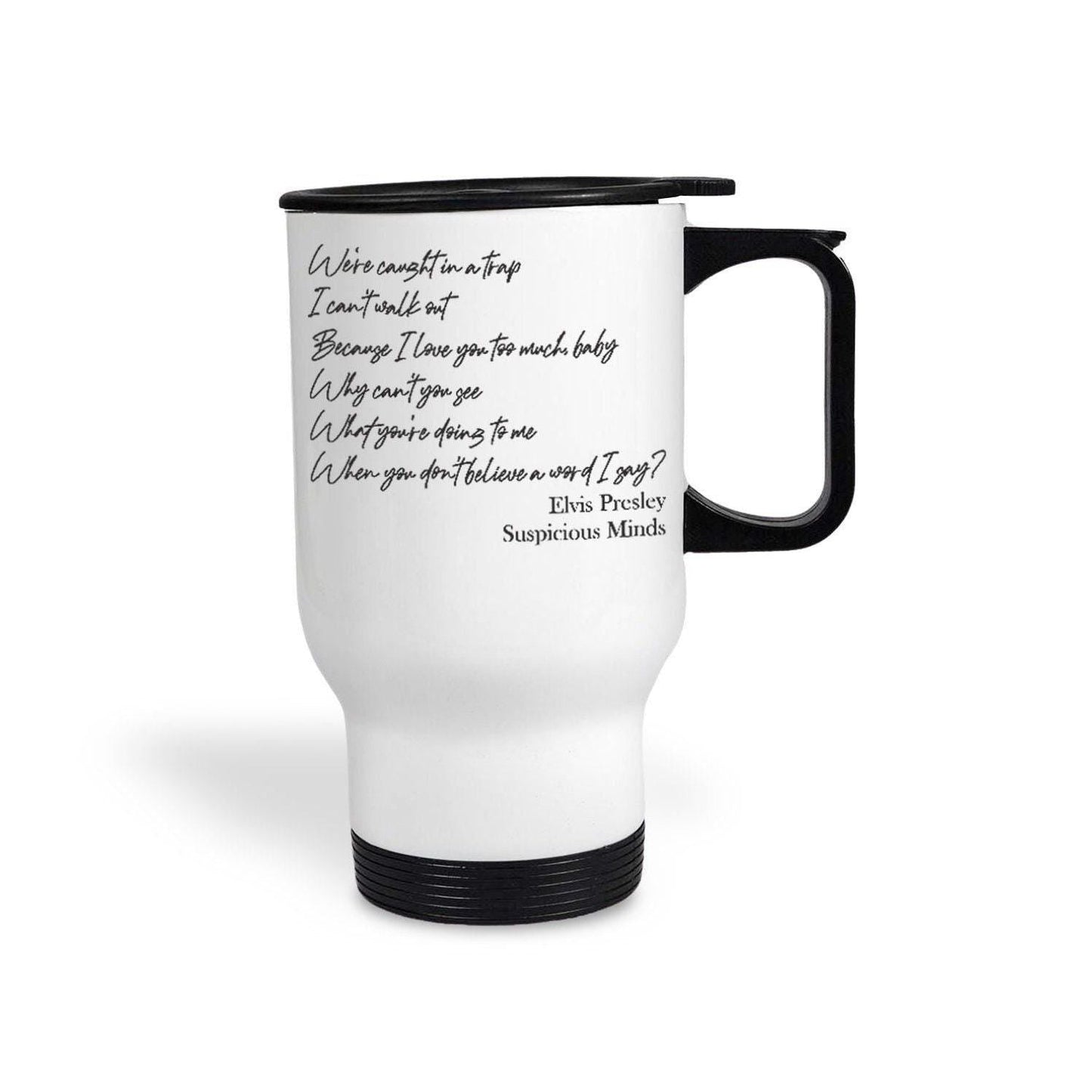 Elvis Presley Suspicious Minds Music Travel Mug Personalised Gift