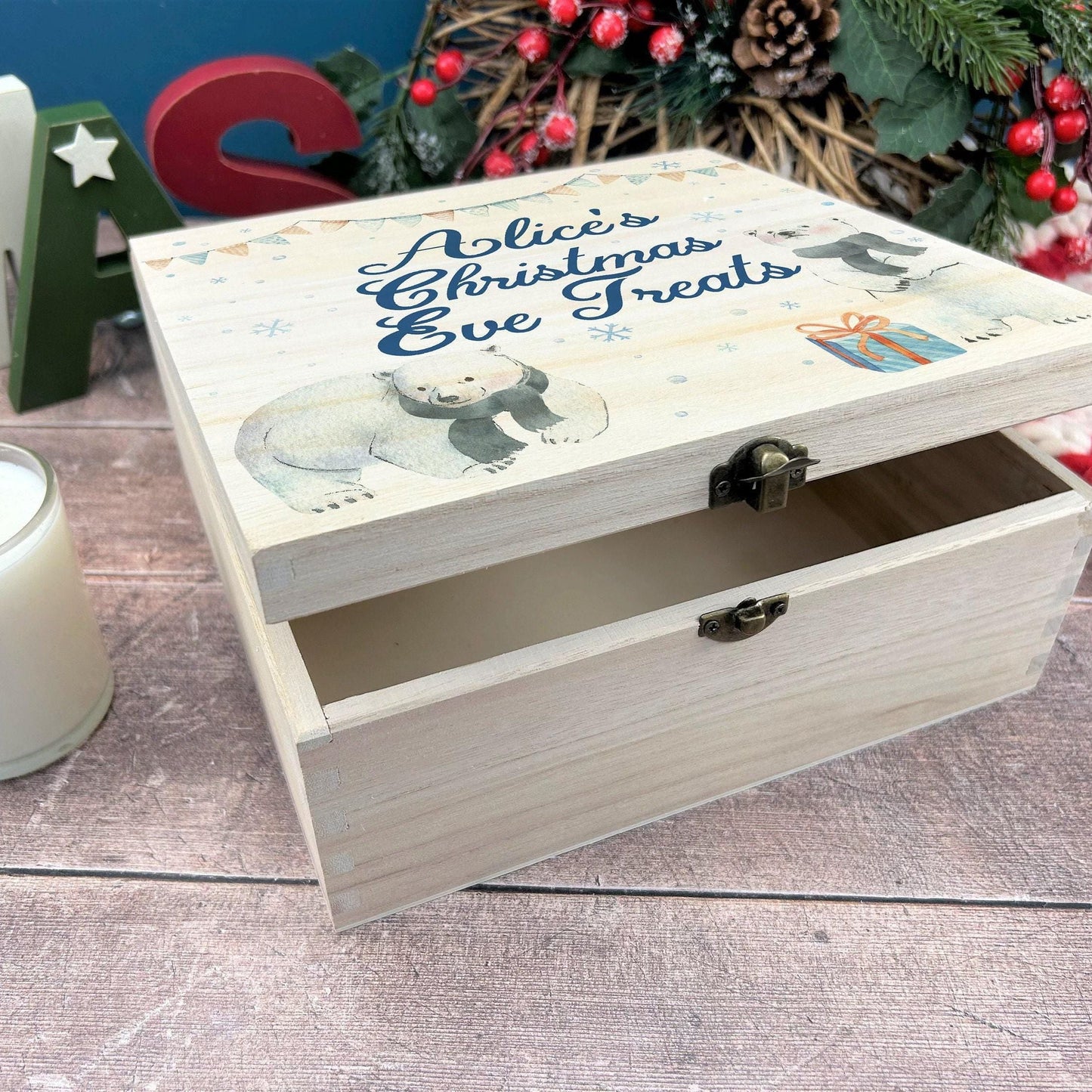 Polar Bear Personalised Christmas Eve Box Xmas Treats