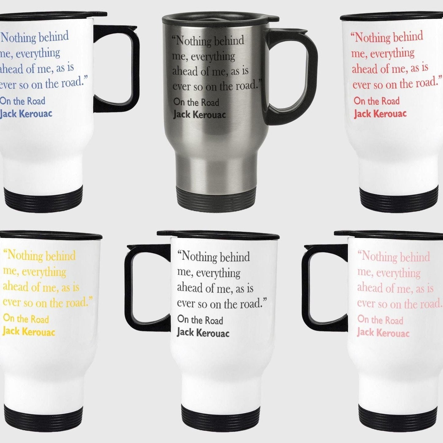 Jack Kerouac On the Road Literary Quote Travel Mug Personalised Gift