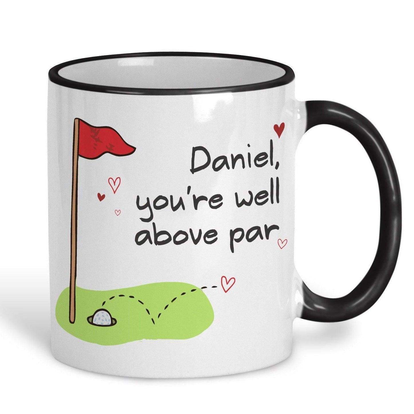 You're Well Above Par Love Golfer Personalised Ceramic Mug
