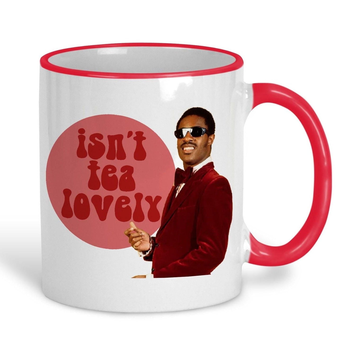 Stevie Wonder Isn't Tea Lovely Pun Music Personalised Ceramic Mug