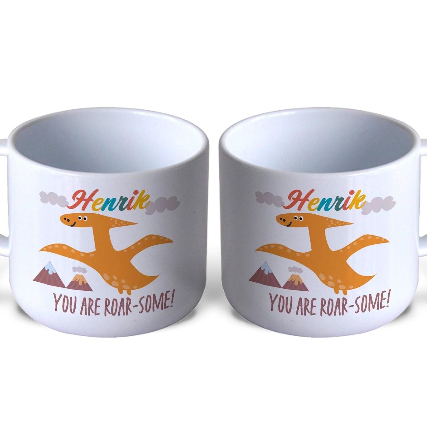 Roar-Some Dinosaur Children's Personalised Mug Unbreakable Kids Toddler Child Safe Proof