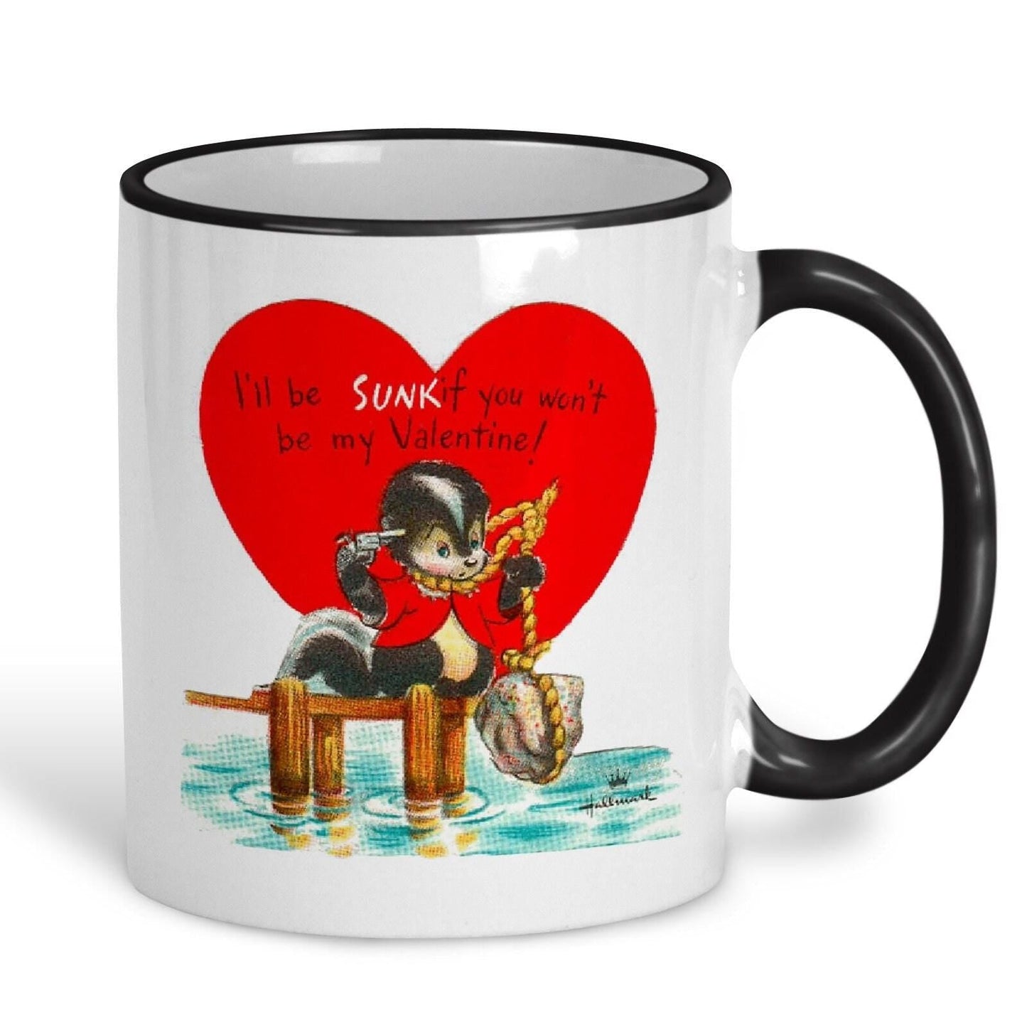 I'll Be Sunk Be My Valentine's Day Mug Retro Design