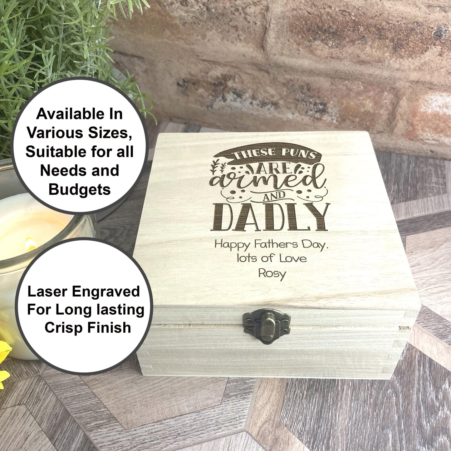 a personalized wooden box for a father's day gift