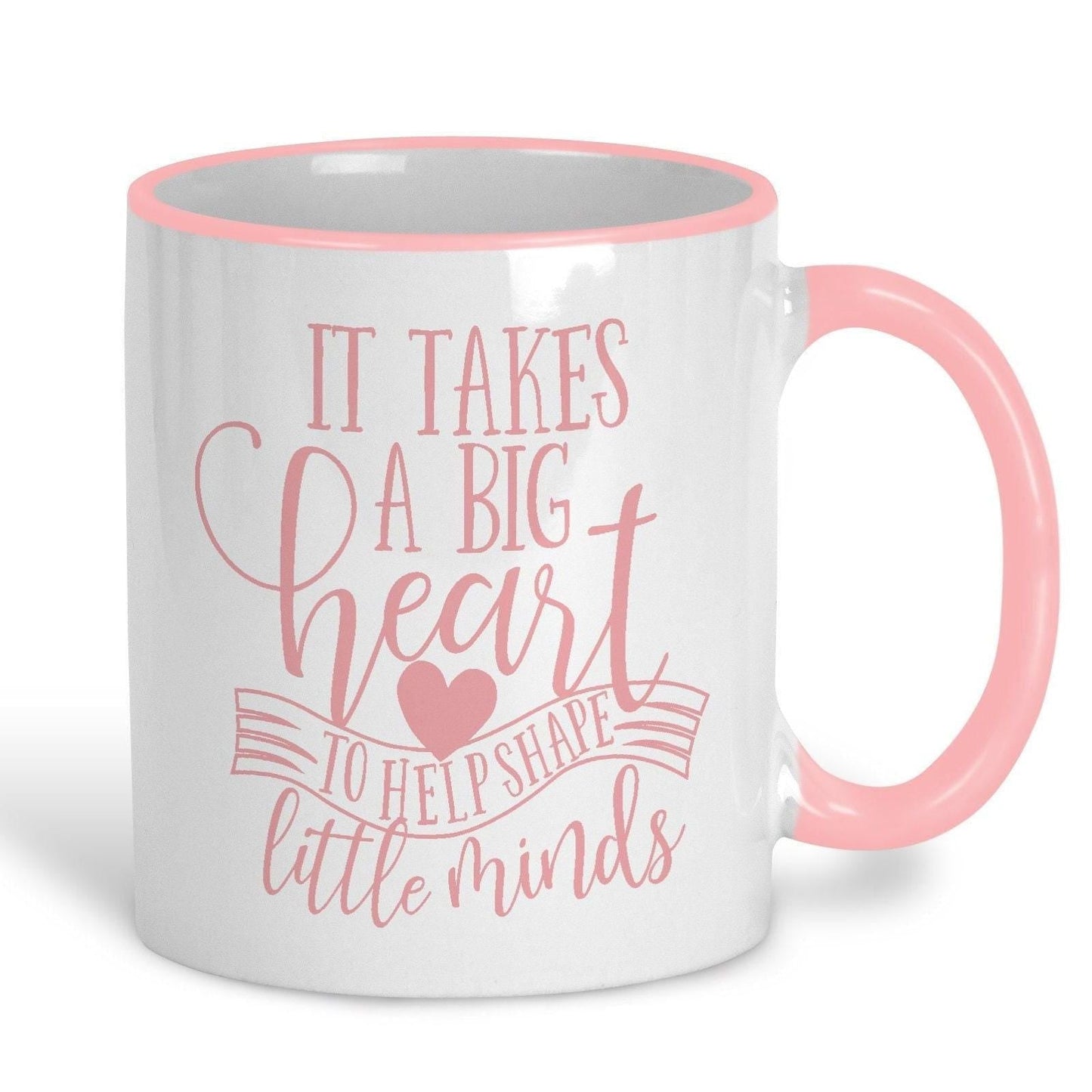 It takes a big heart Teacher Personalised Message End of School Gift Mug