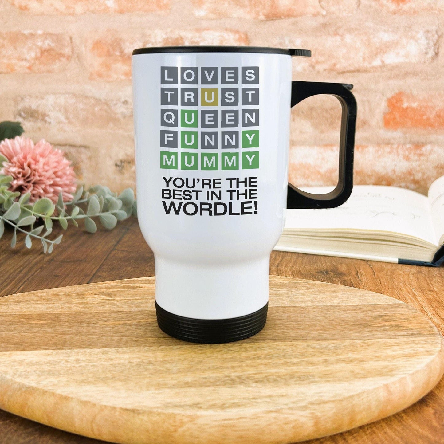 Wordle Mummy Best in the World Travel Mug Present Gift