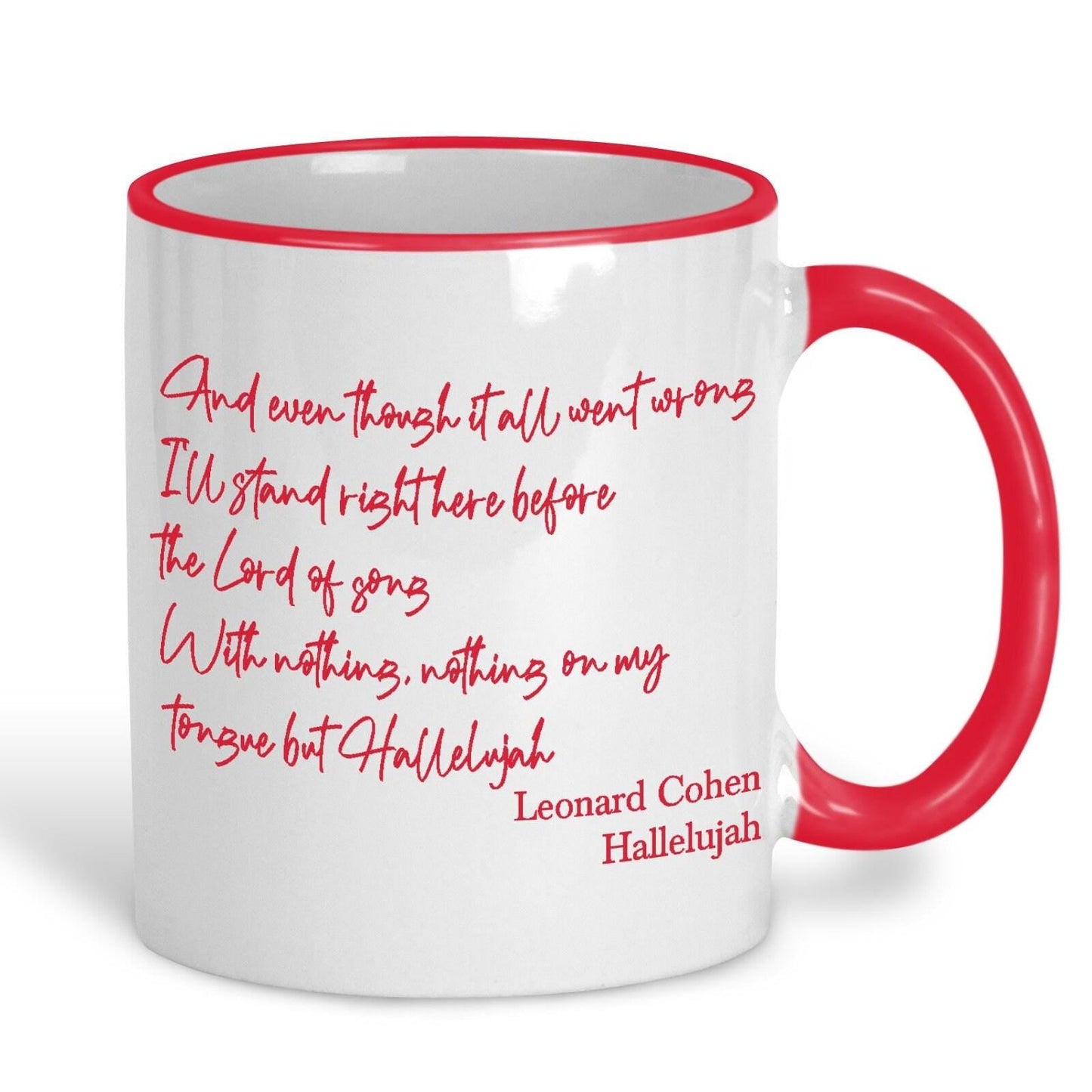 Leonard Cohen Hallelujah Mug