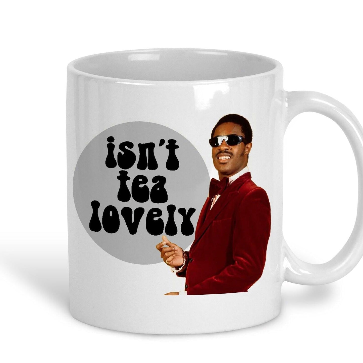 Stevie Wonder Isn't Tea Lovely Pun Music Personalised Ceramic Mug