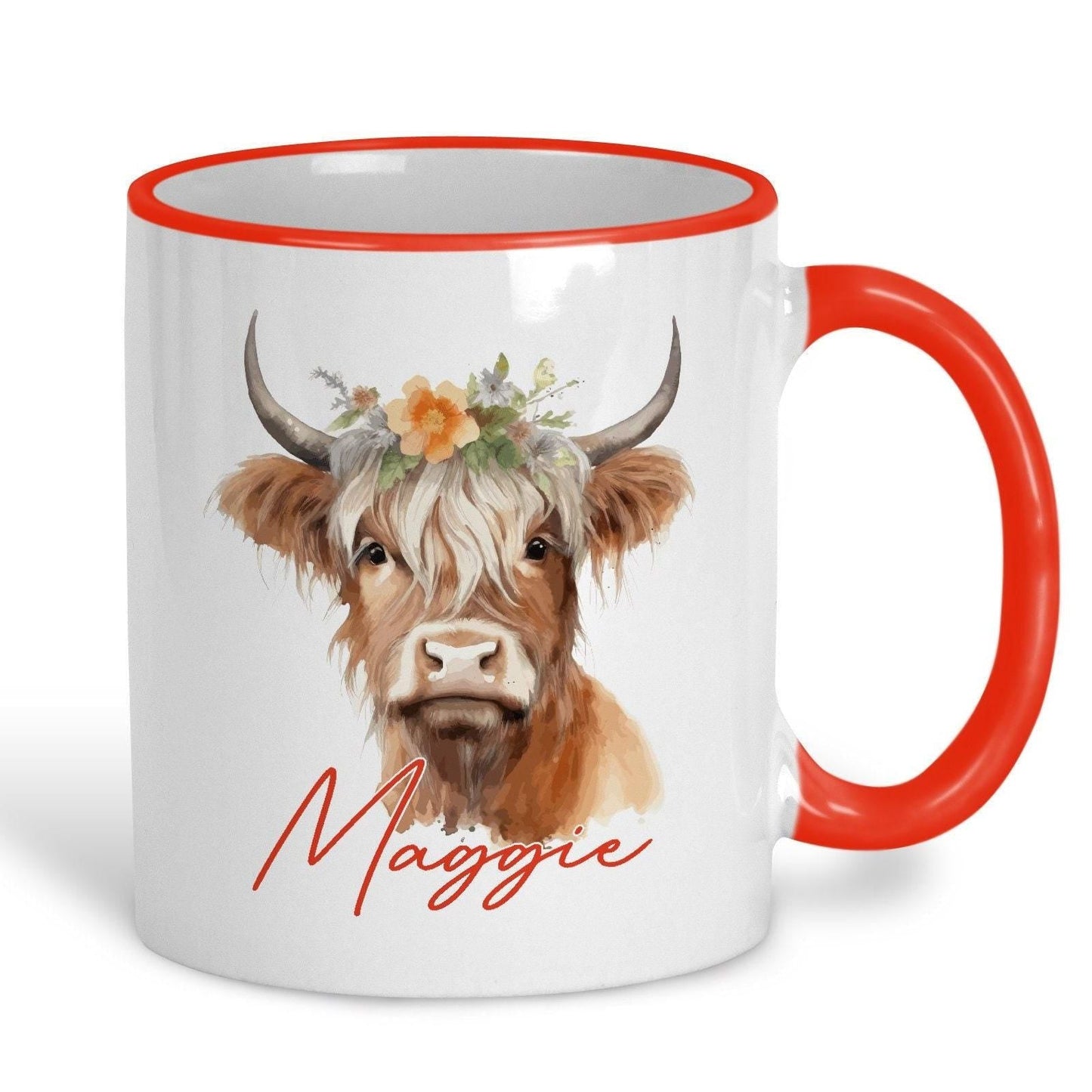 Highland Cow - Scotland Scottish Dialect - Personalised Ceramic Mug - Regional Gift - Perfect for Friend and Family.