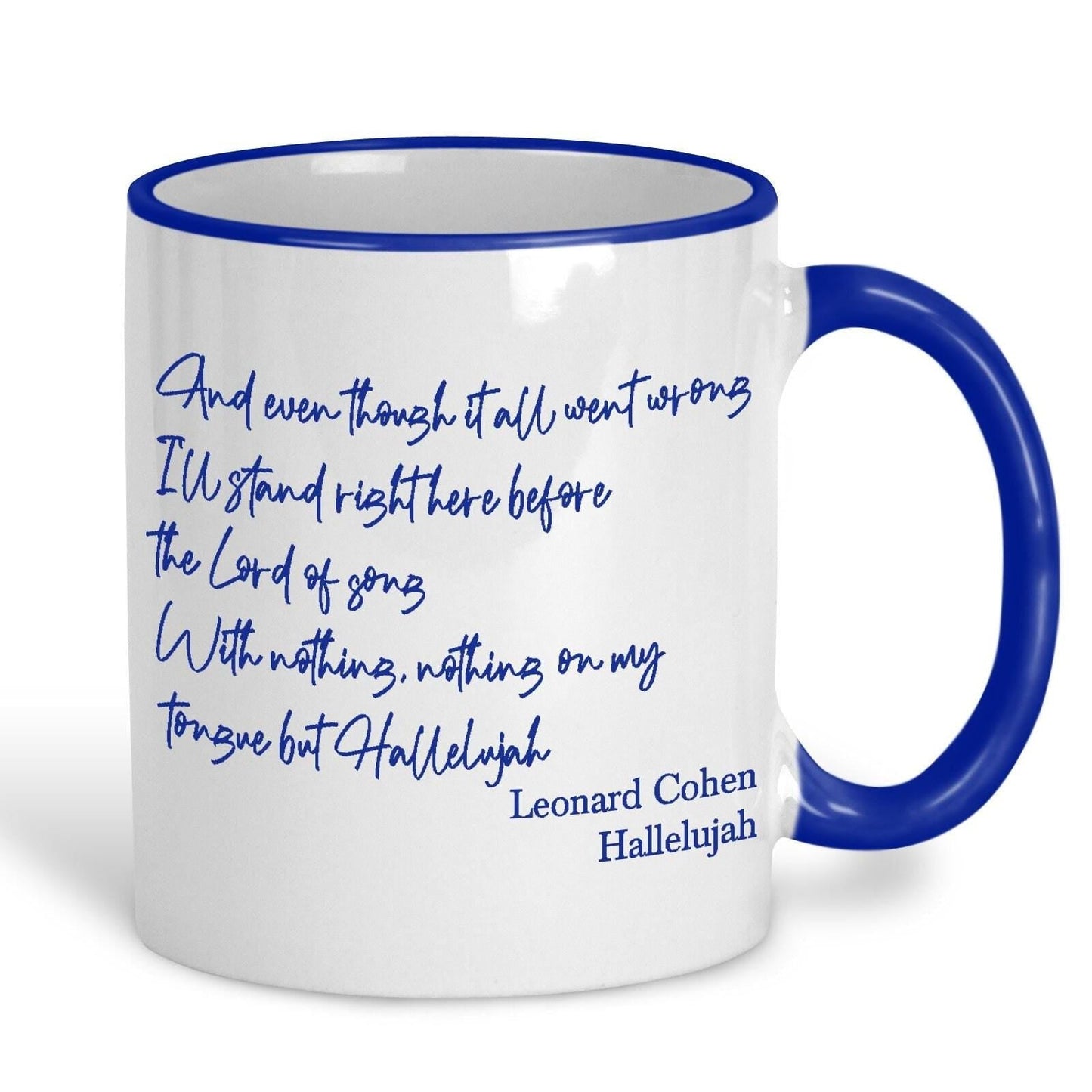 Leonard Cohen Hallelujah Mug