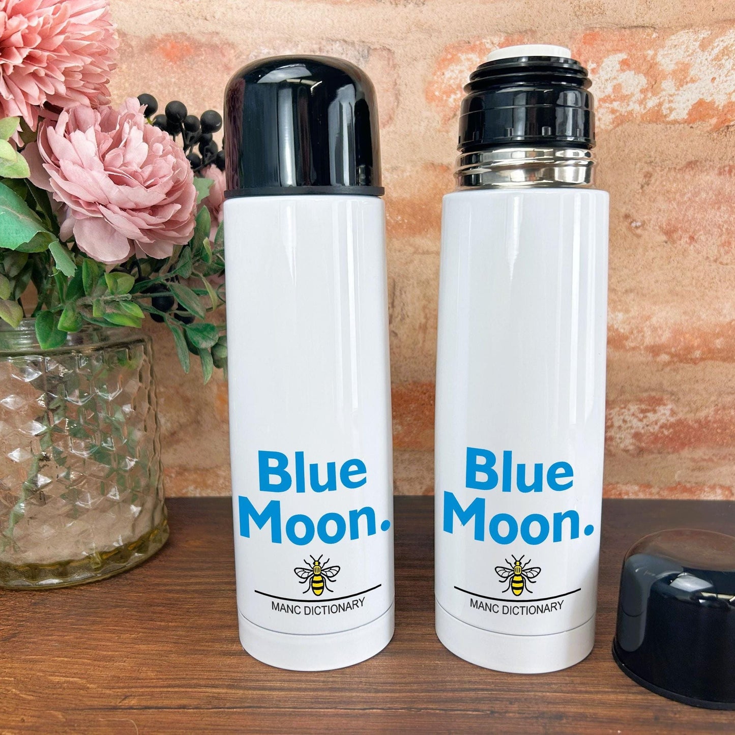 Blue Moon - Manc Dictionary - Personalised Insulated Flask