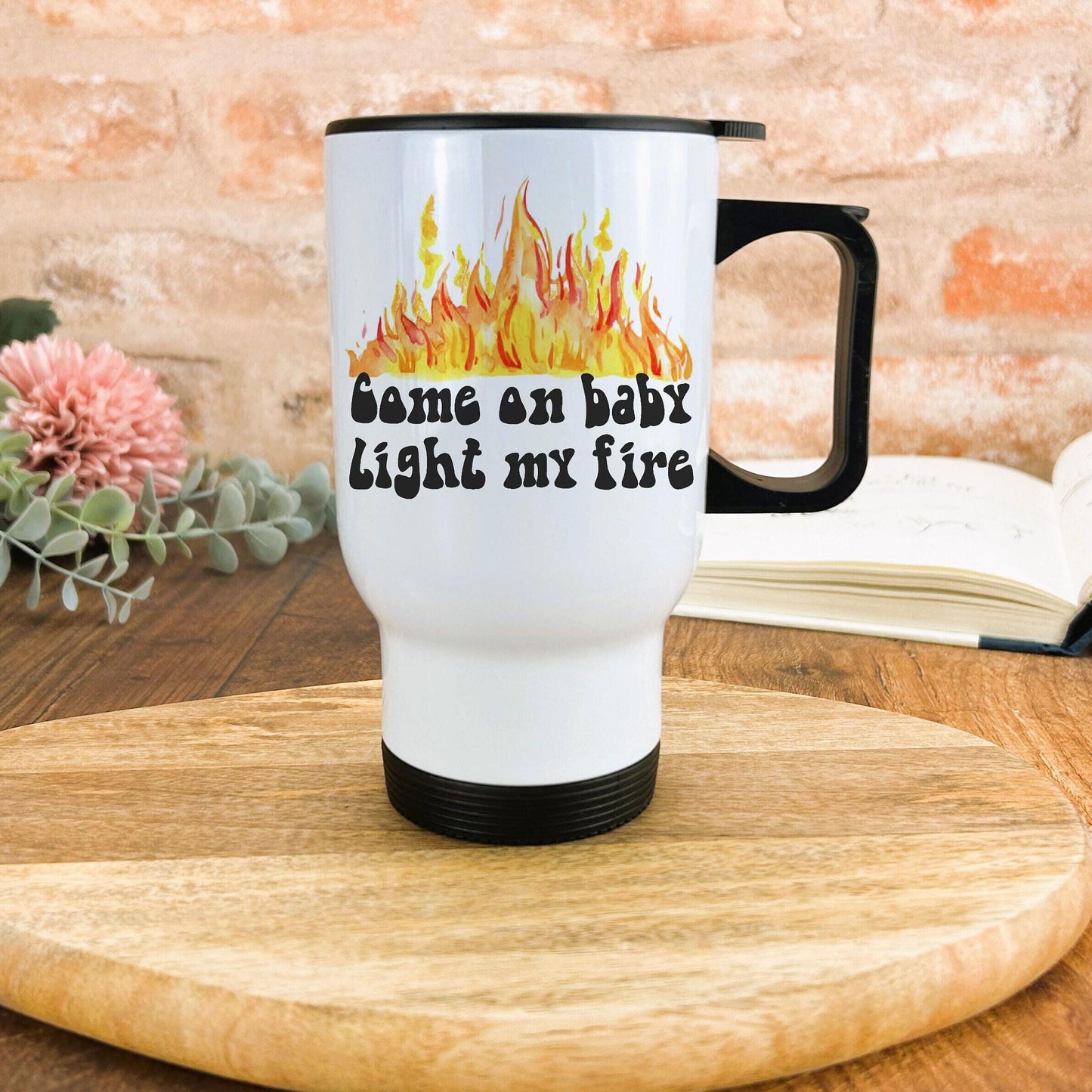 The Doors Light My Fire Music Lyrics Travel Mug Personalised Gift