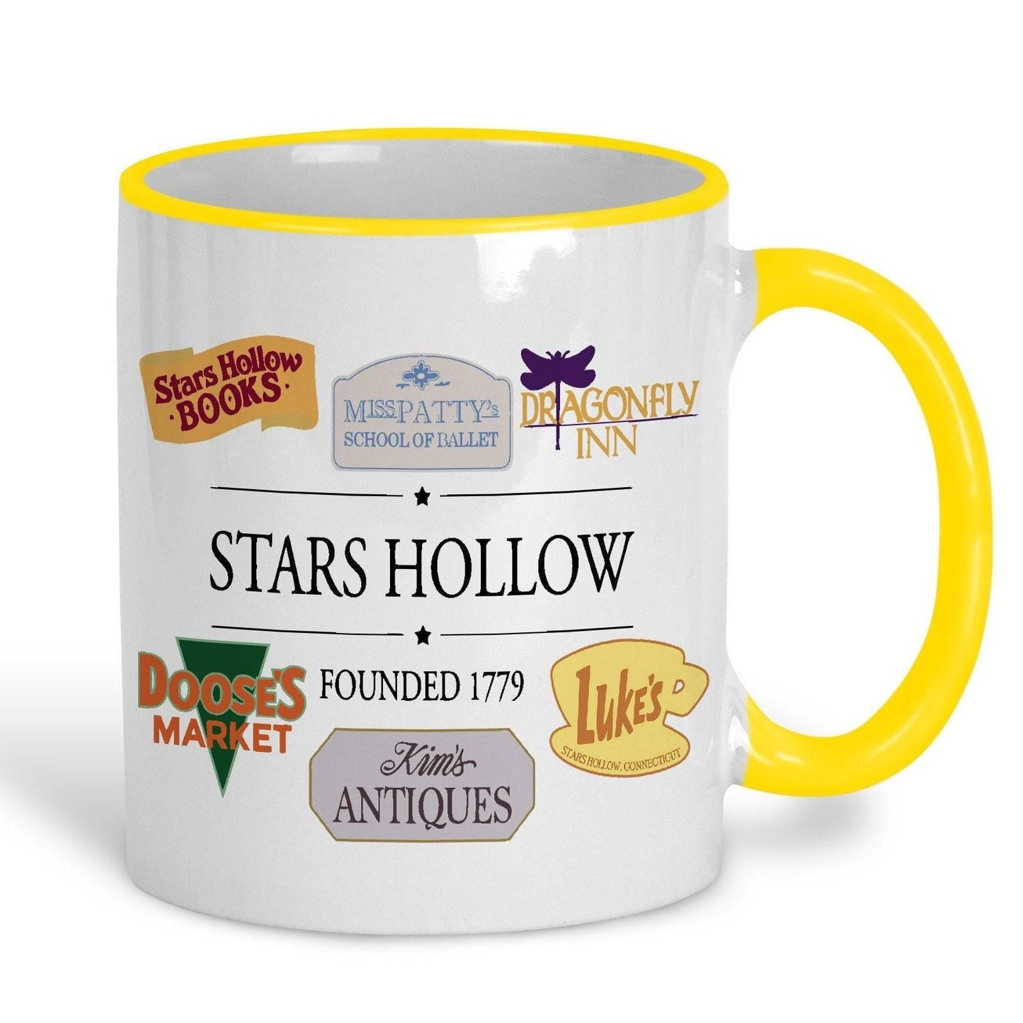 Stars Hollow Business Signs Gilmore Girls TV Show Ceramic Mug