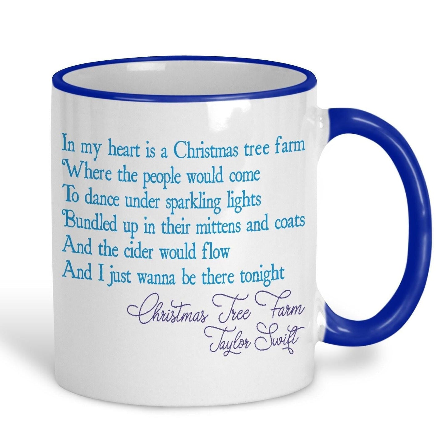 Christmas Tree Farm Taylor Swift Christmas Song Lyrics Mug