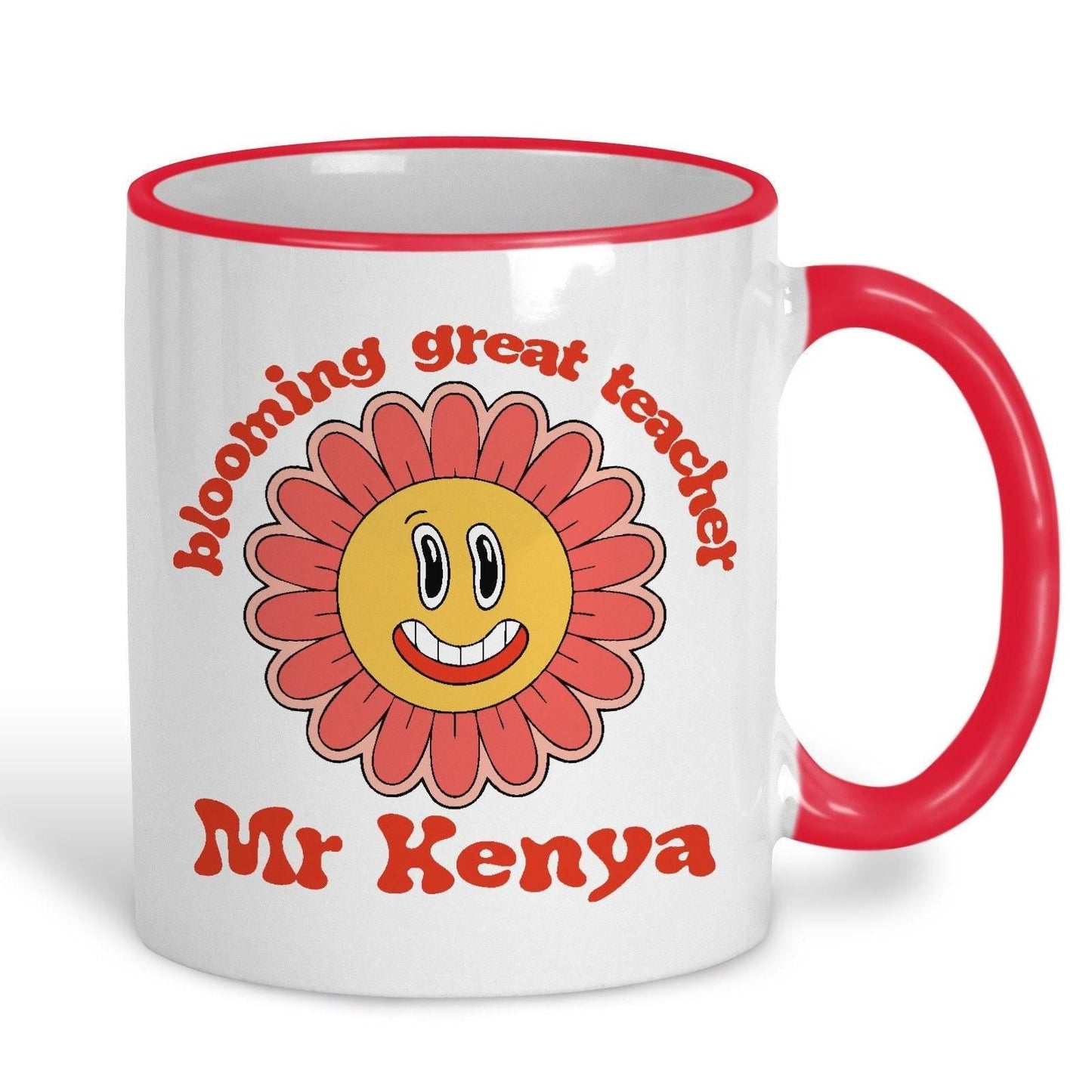 Blooming Great Teacher Flower Personalised Ceramic Mug