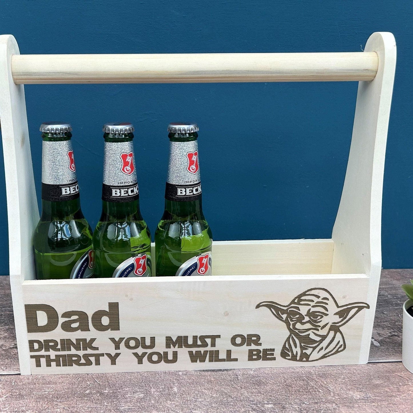Yoda - Drink You Must - Star Wars Beer Carrier - Personalised Father's Day / Birthday Gift - BBQ Drinks Summer