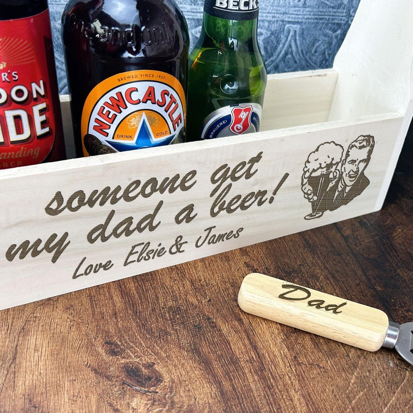 Someone Get My Dad A Beer - Personalised Beer Carrier - Father's Day Gift