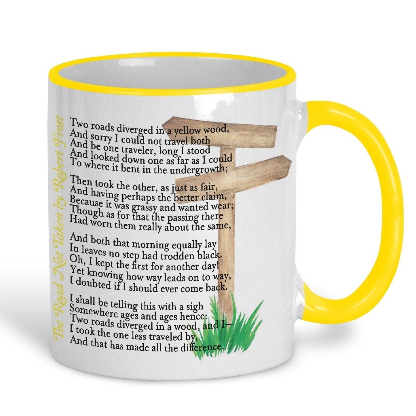 Robert Frost The Road Not Taken Poetry Quote Mug