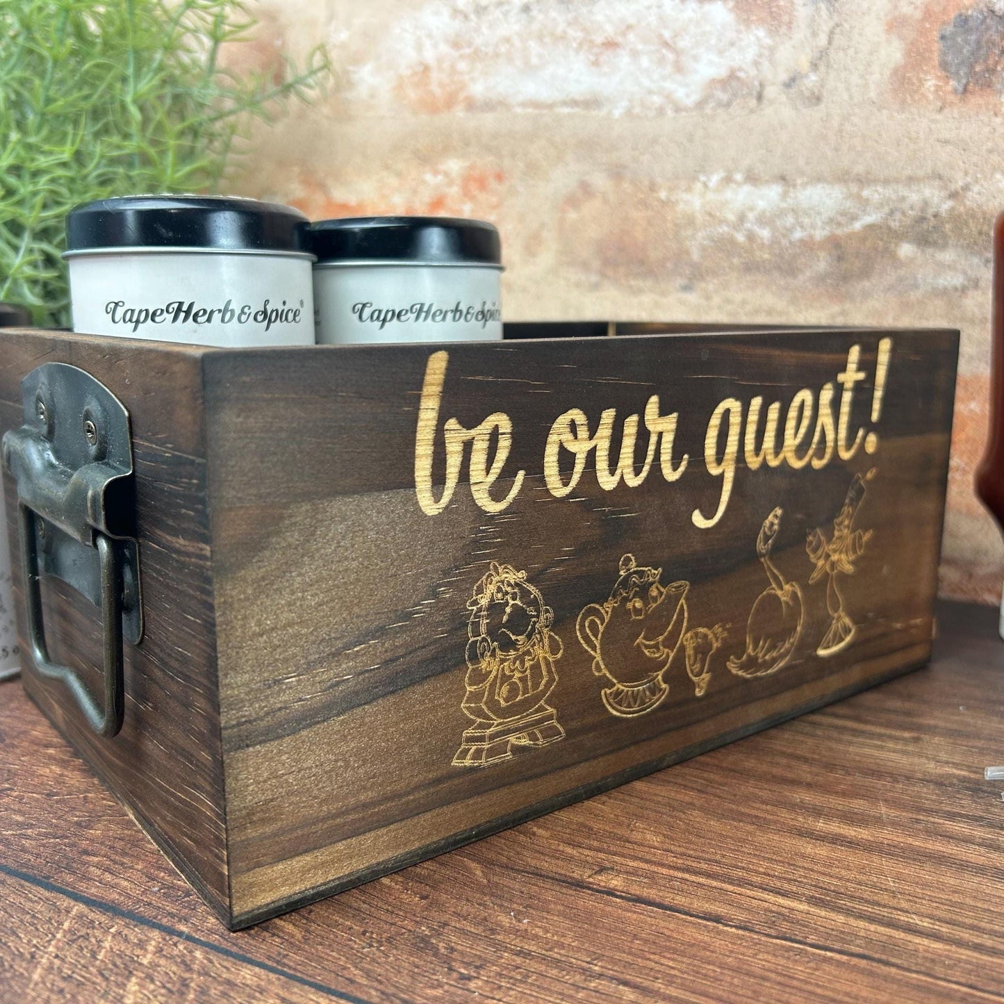 Beauty and the Beast Be Our Guest Kitchen Tidy /Caddy - Funny Cooking Gift - Present Kitchen Decor Housewarming - Disney Movie - Christmas