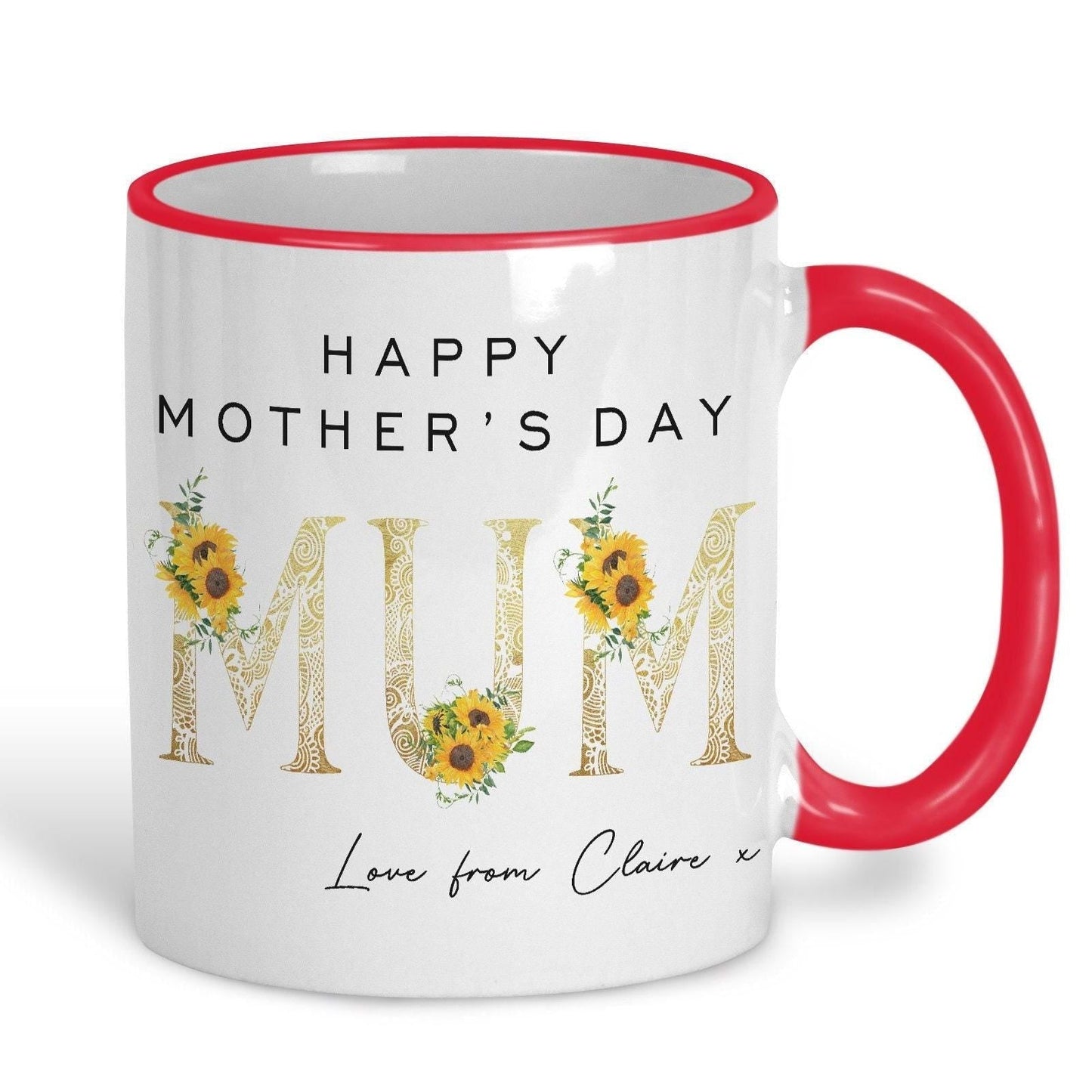 Sunflowers Mother's Day Personalised Ceramic Mug