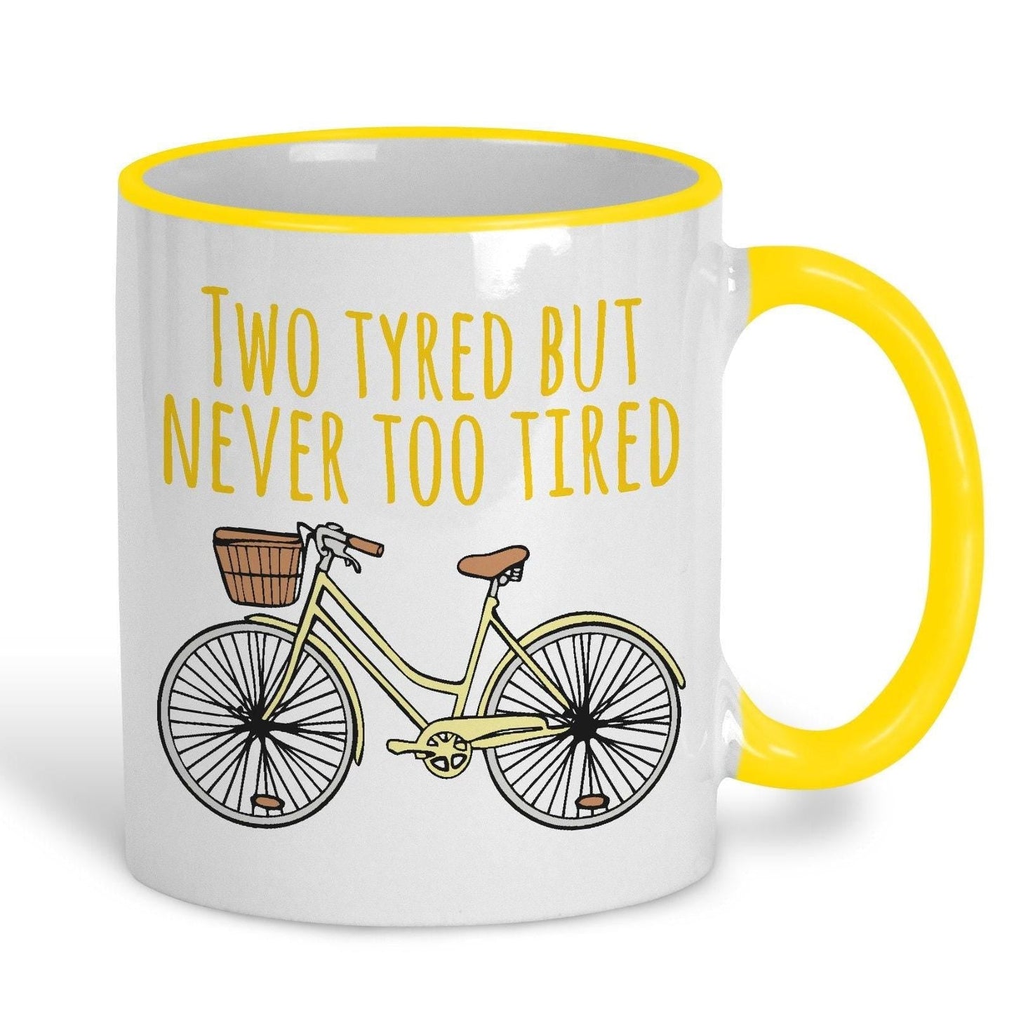 Two Tyred but never Too Tired Personalised Mug