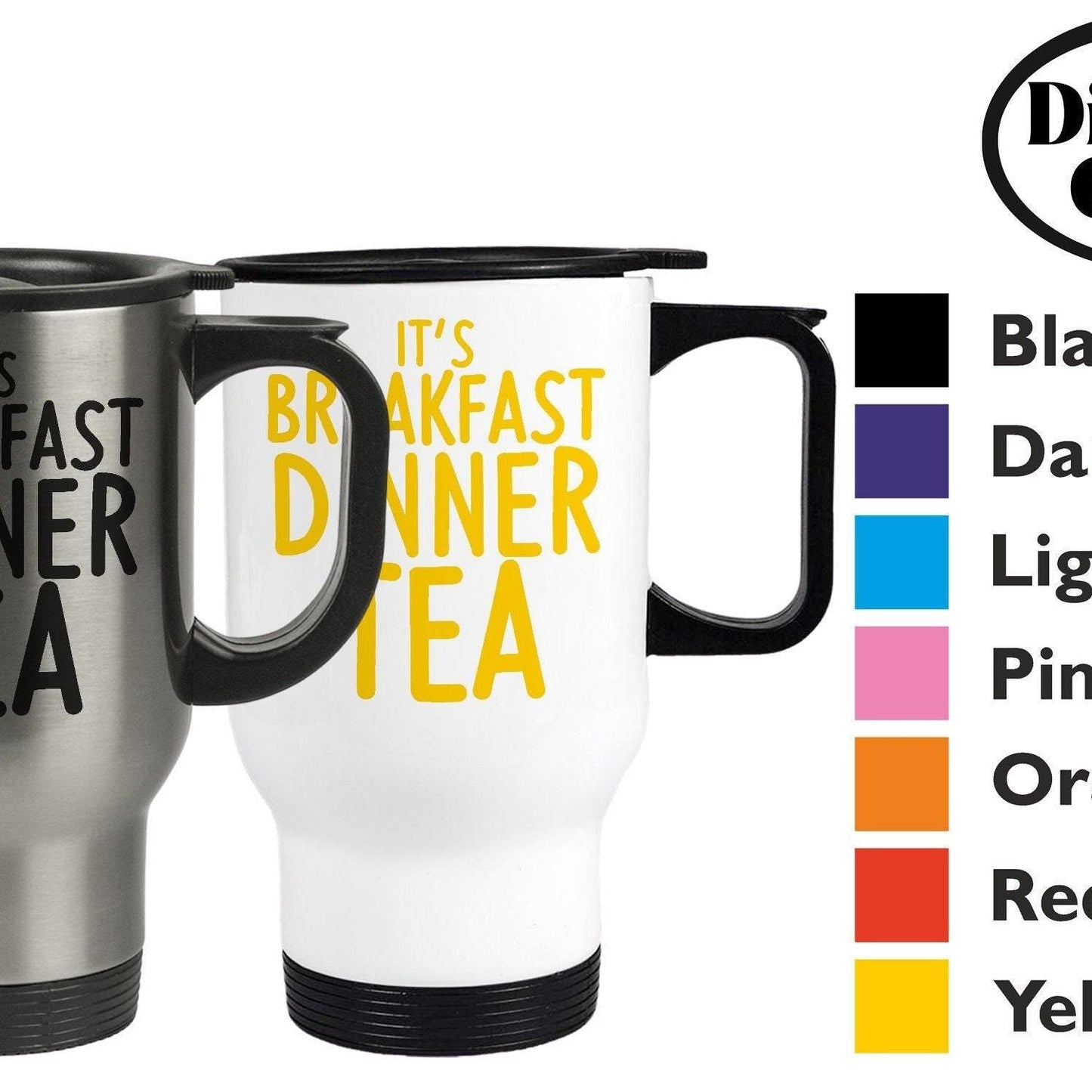 It's Breakfast Dinner Tea Mancunian Quote - Personalised Travel Mug