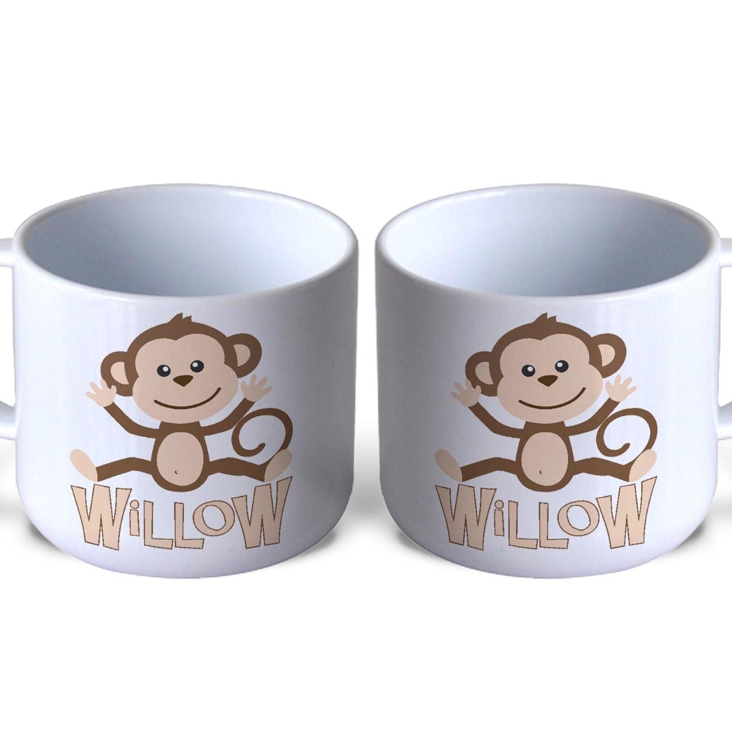 Cheeky Monkey Children's Personalised Mug Unbreakable Kids Toddler Gift First Child Safe