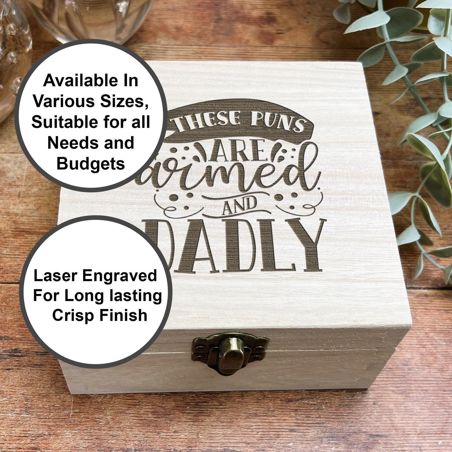a wooden box with some words on it