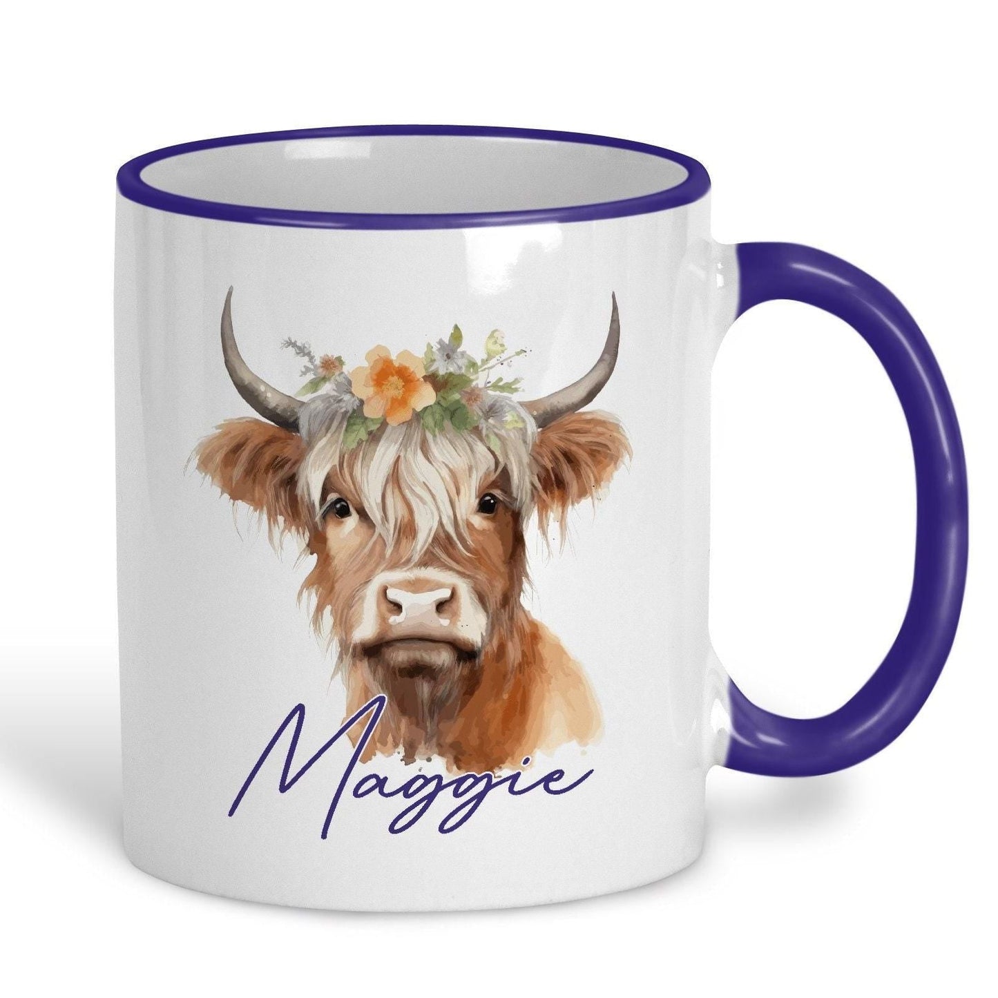 Highland Cow - Scotland Scottish Dialect - Personalised Ceramic Mug - Regional Gift - Perfect for Friend and Family.