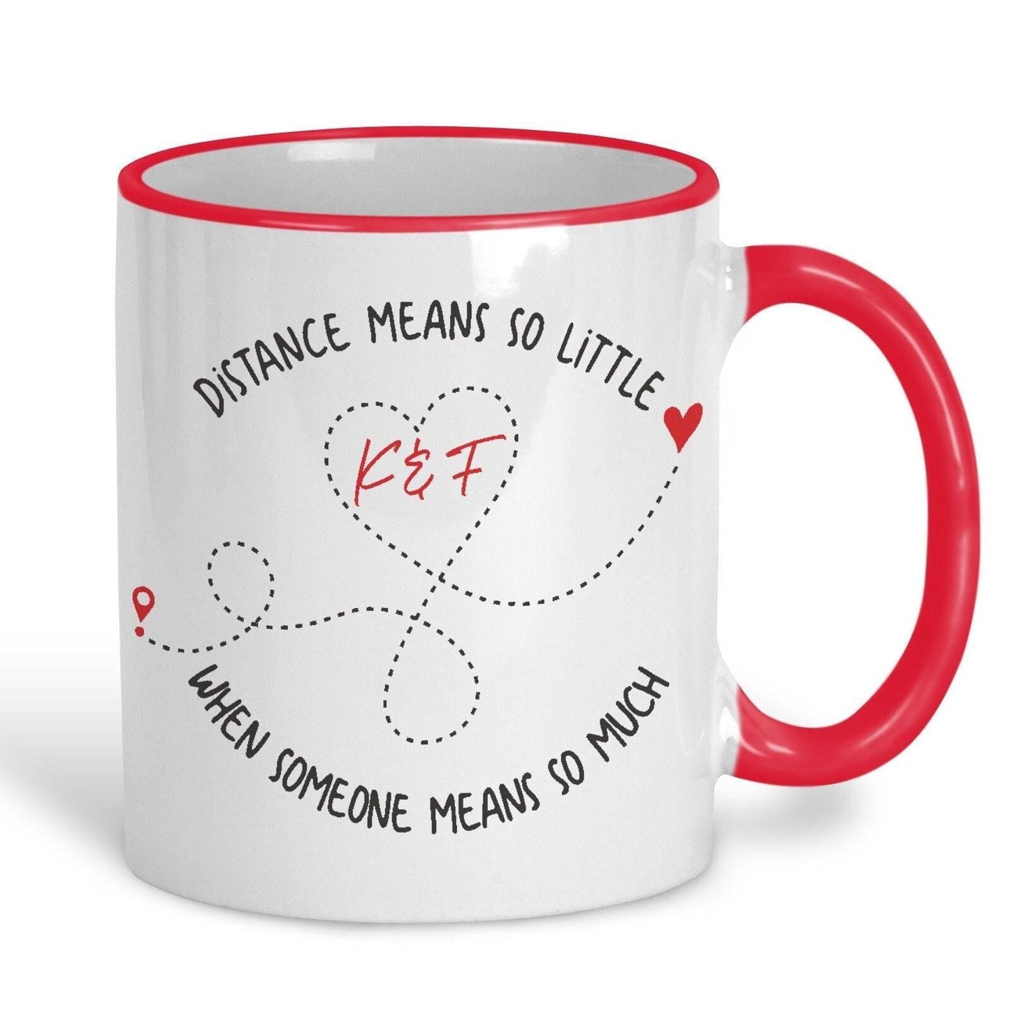 Distance Means So Little Long Distance Personalised Mug