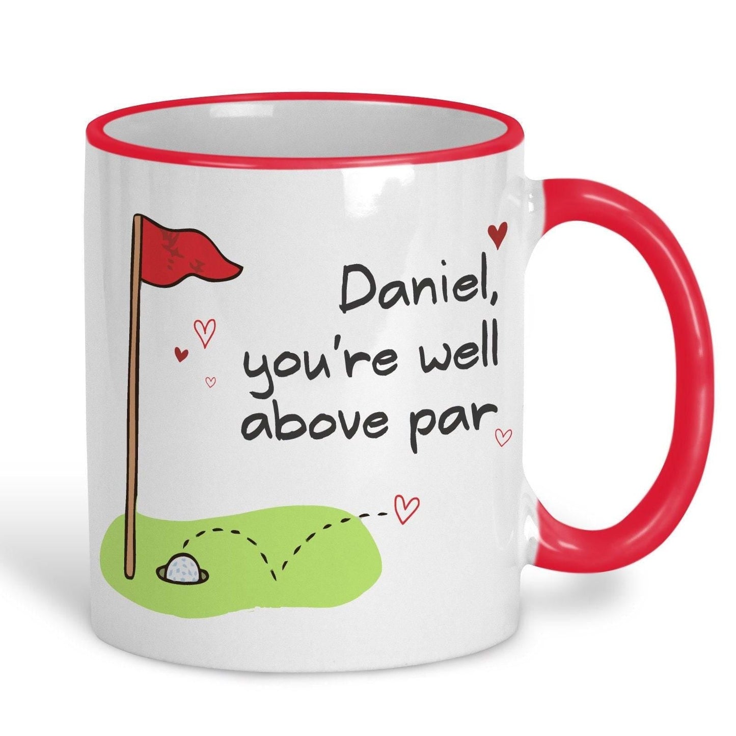 You're Well Above Par Love Golfer Personalised Ceramic Mug