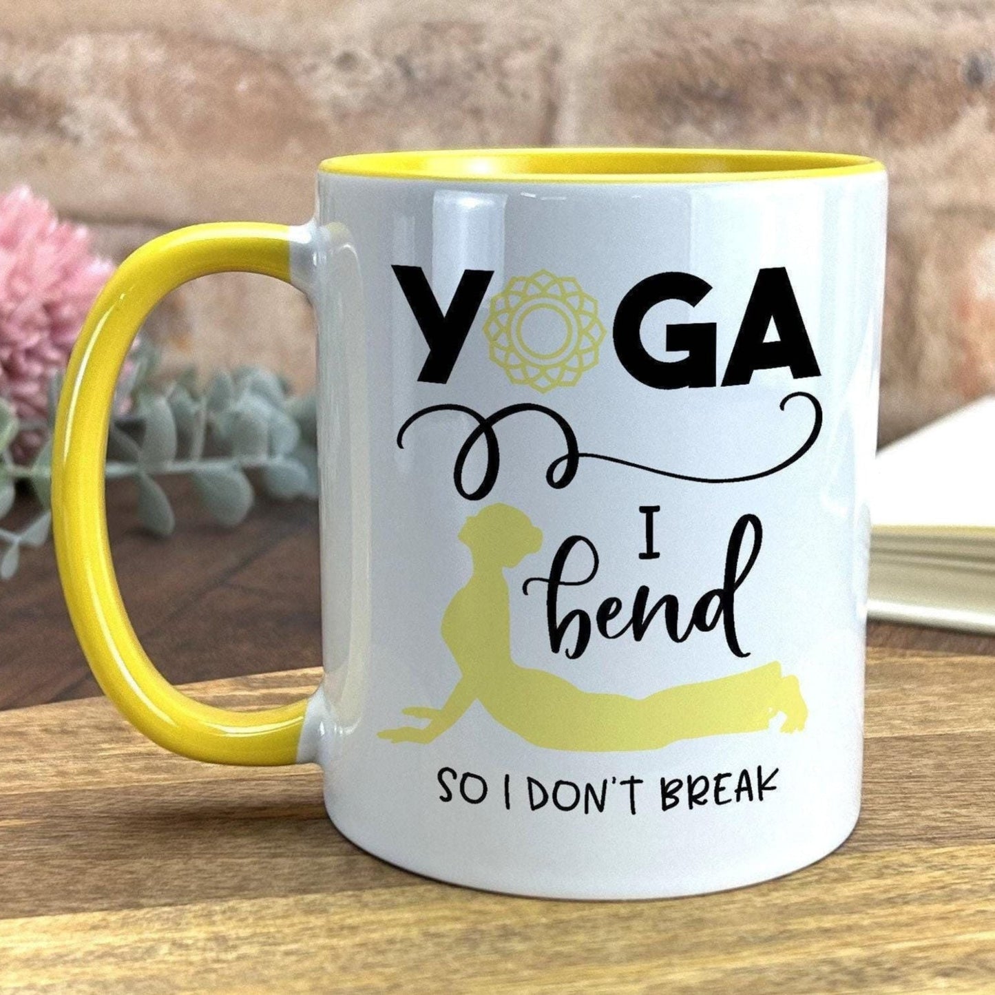 I Bend So I Don't Break Yoga Practice Personalised Coffee Tea Mug