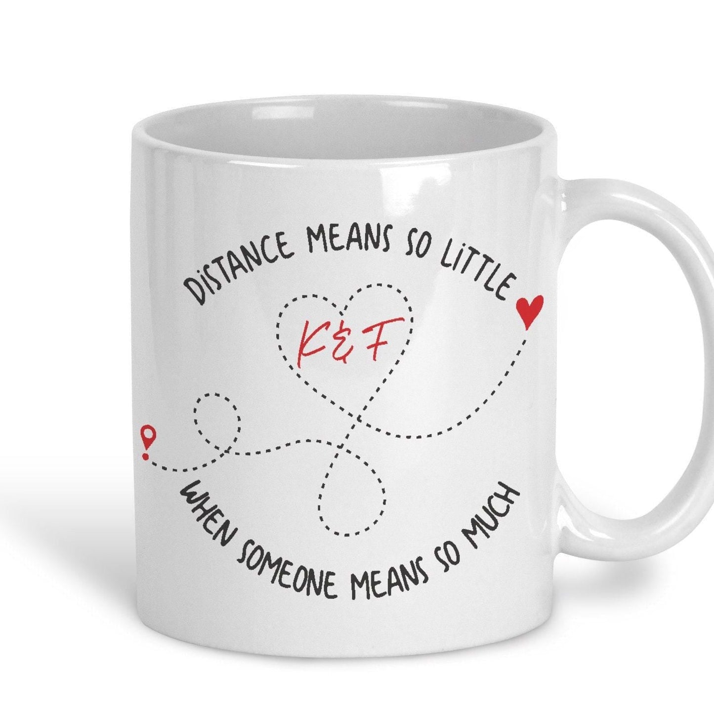 Distance Means So Little Long Distance Personalised Mug