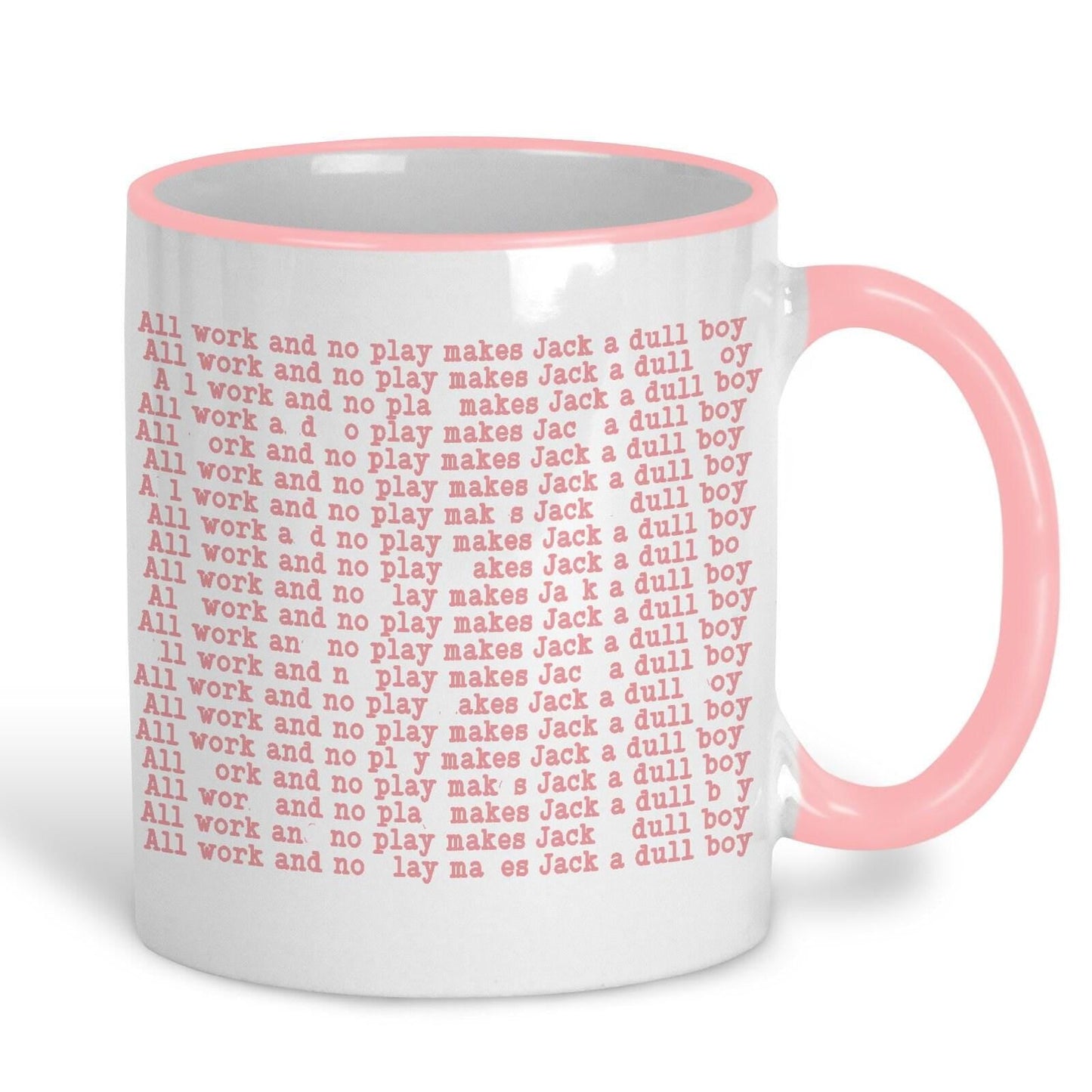 The Shining "All Work and No Play" Jack Nicholson Stanley Kubrick Horror Mug