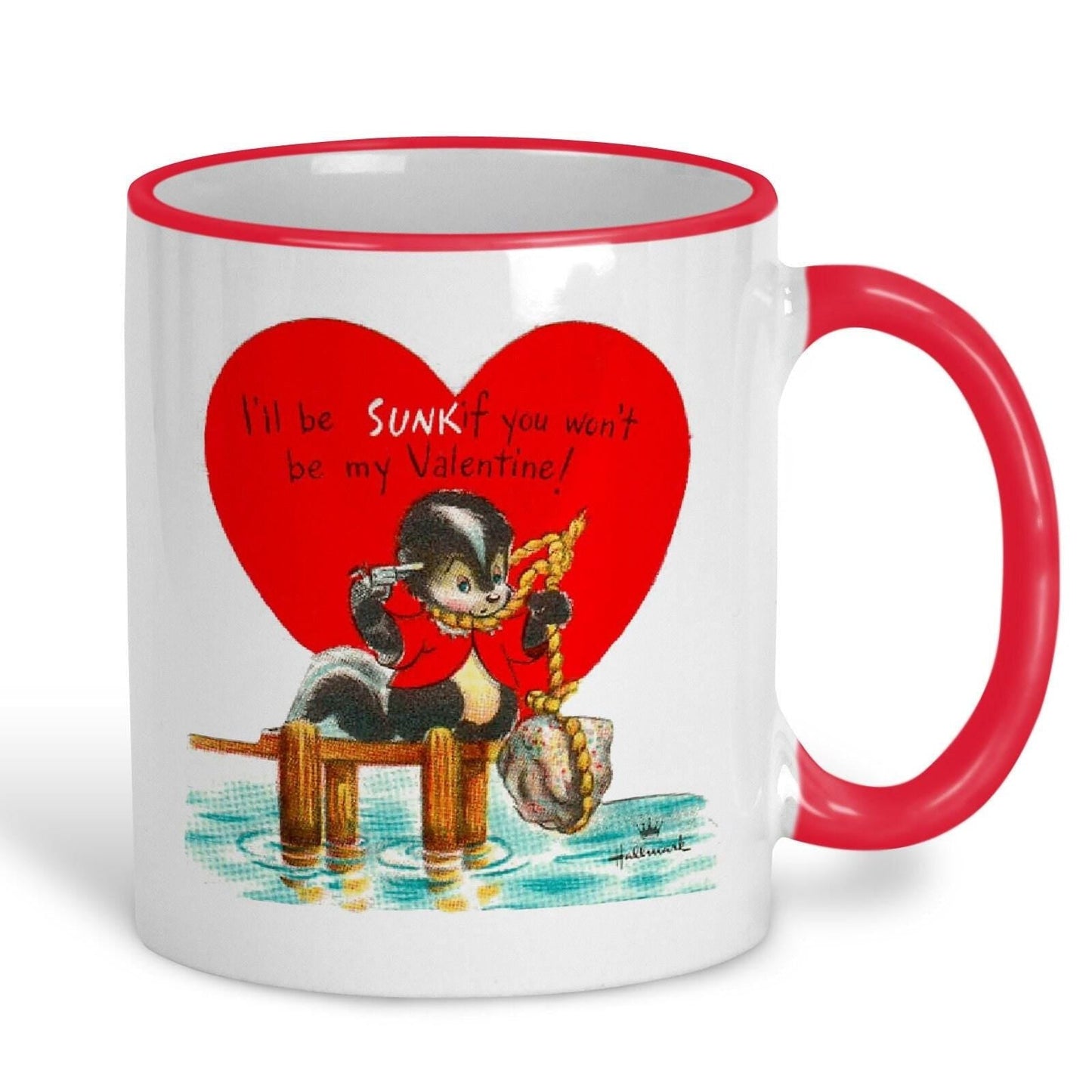 I'll Be Sunk Be My Valentine's Day Mug Retro Design